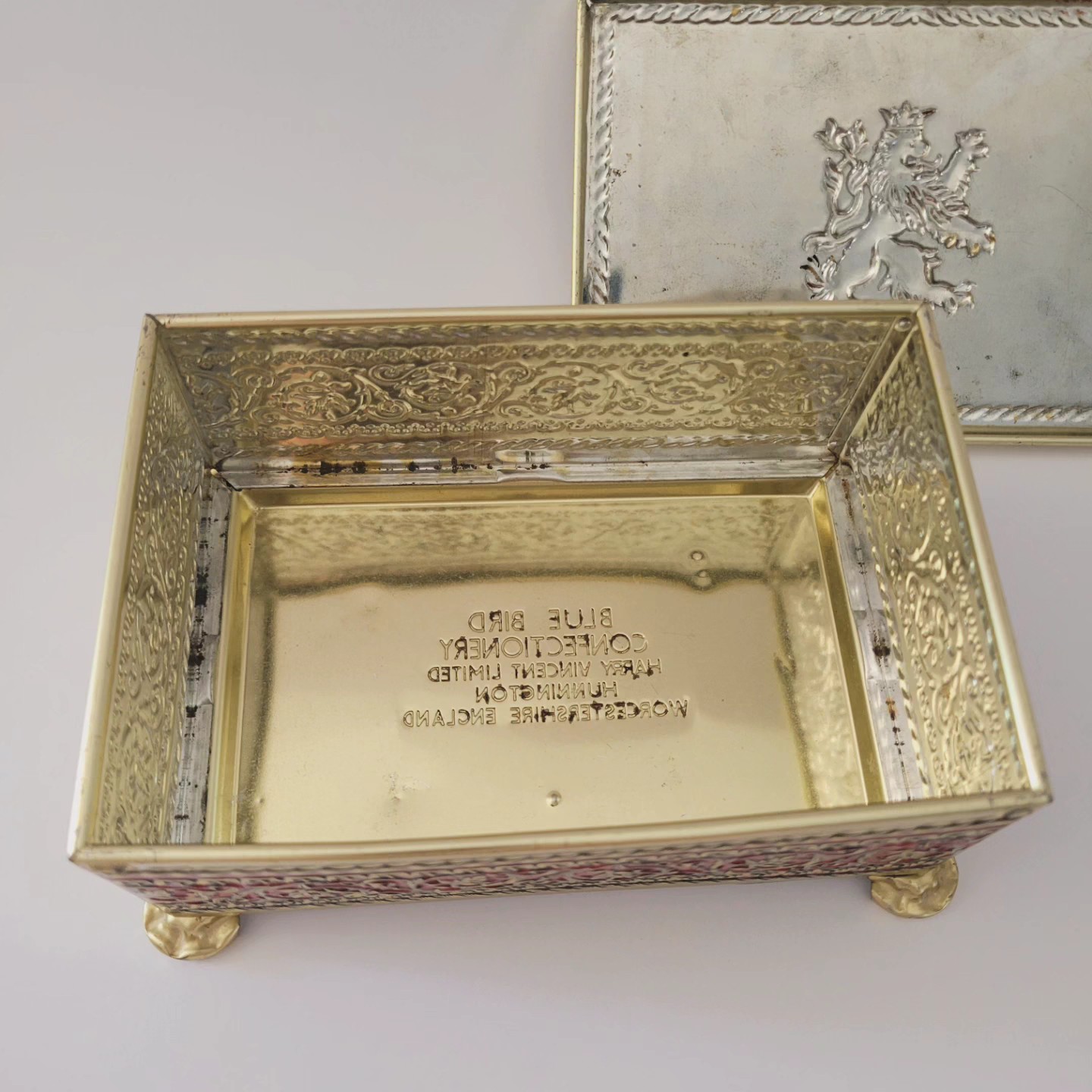 Vintage Blue Bird Confectionary Footed Box — view 5
