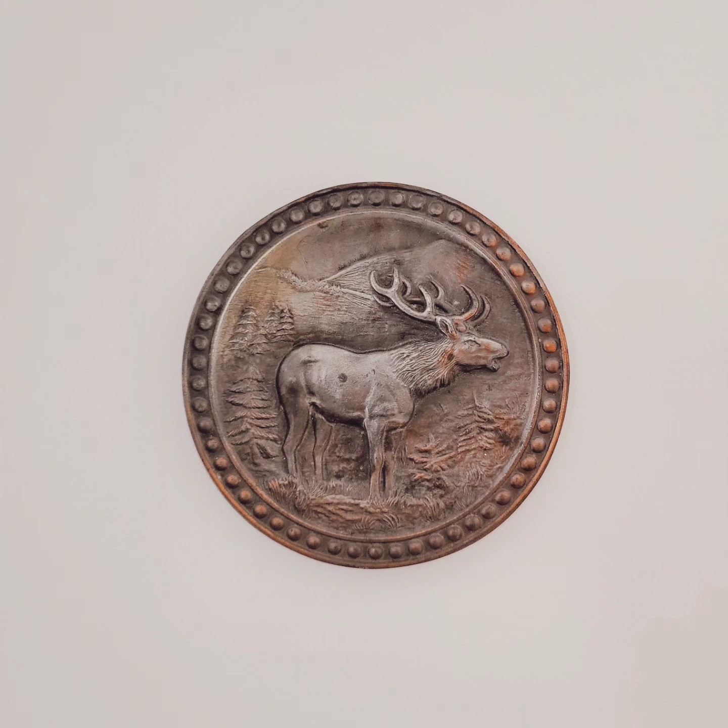 Vintage Stag Wall Medallion