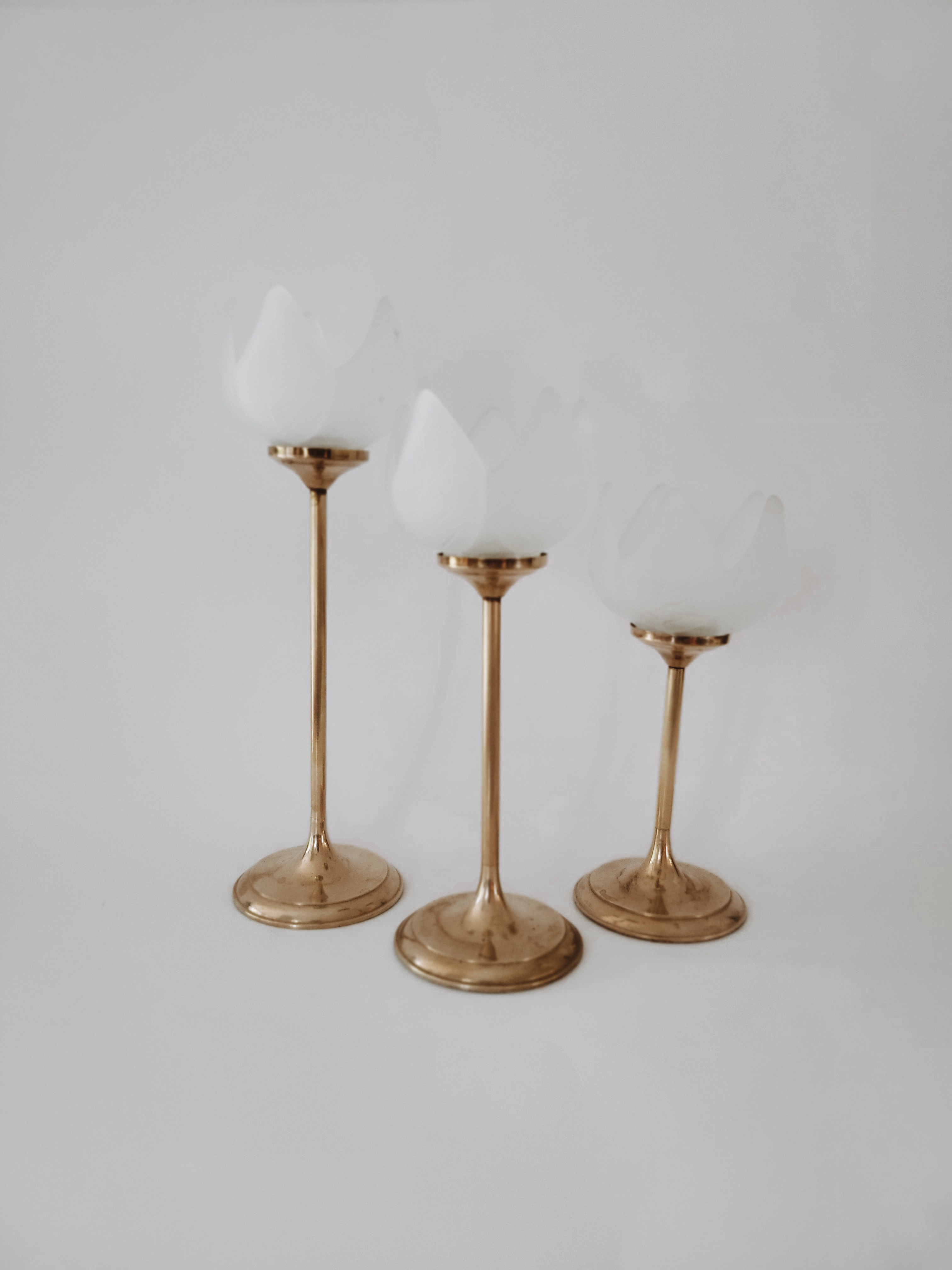 Set of 3 Tulip Candle Holders