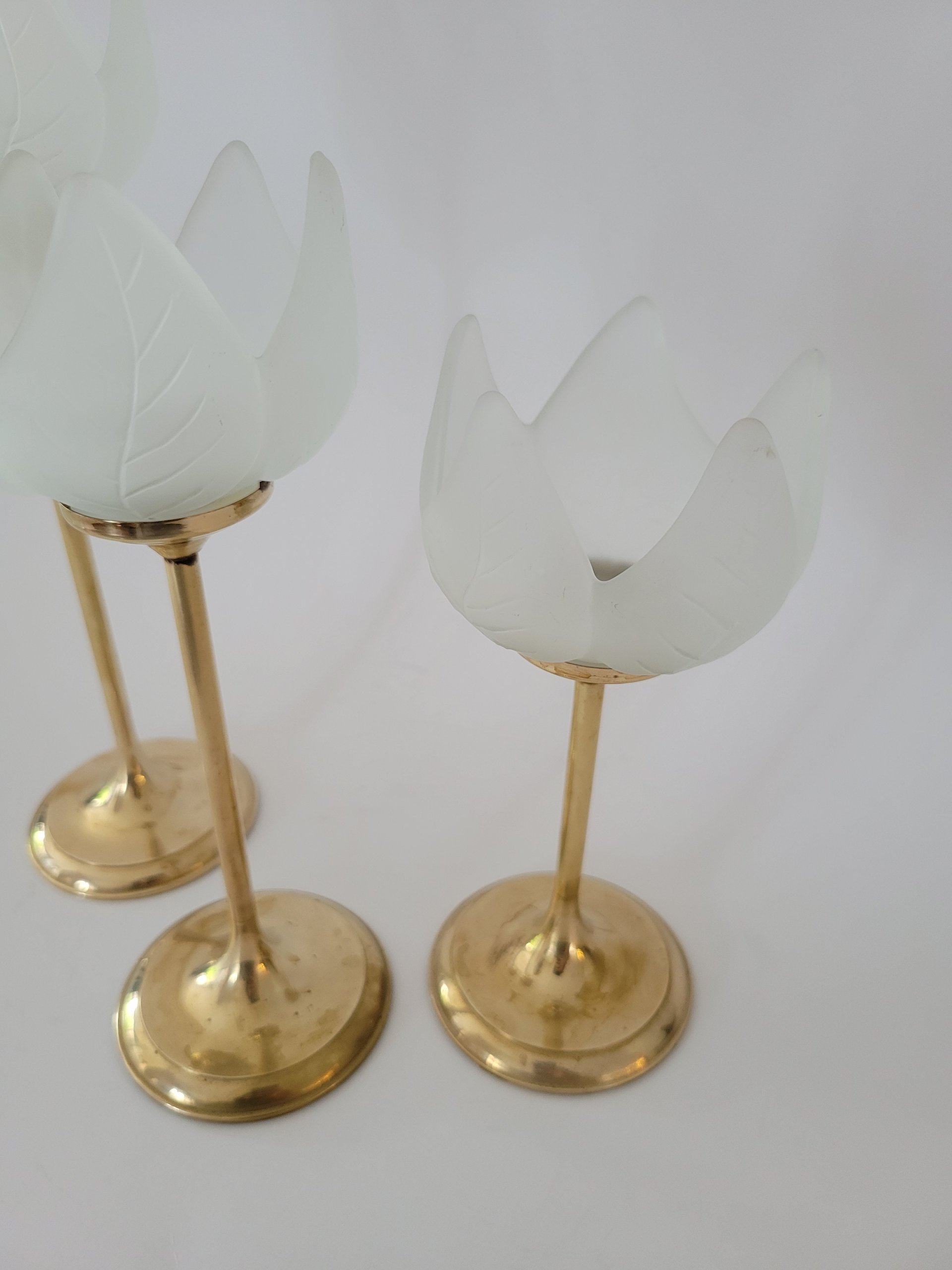Set of 3 Tulip Candle Holders — view 3