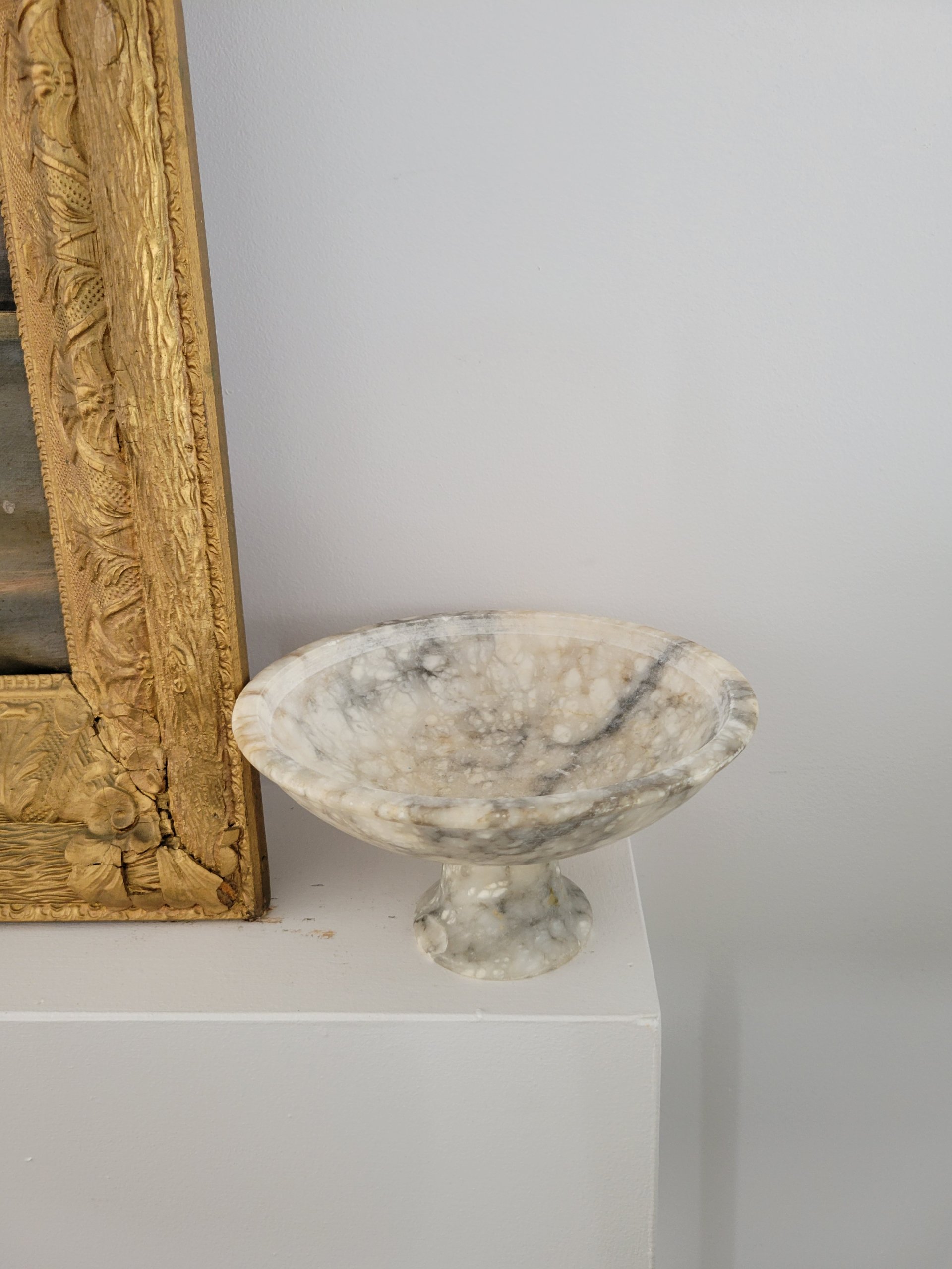 Alabaster Lidded Pedestal Bowl — view 2