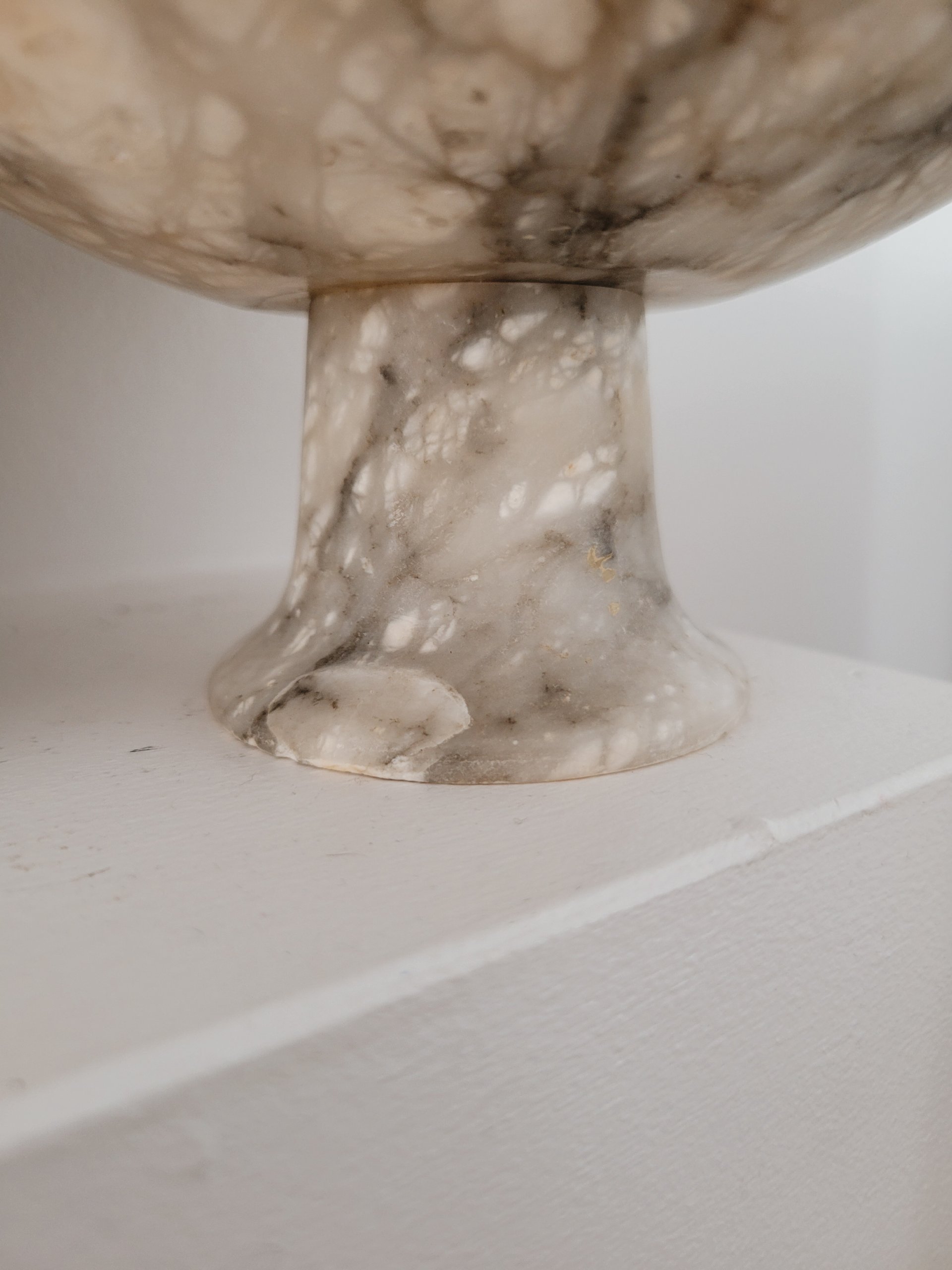 Alabaster Lidded Pedestal Bowl — view 5