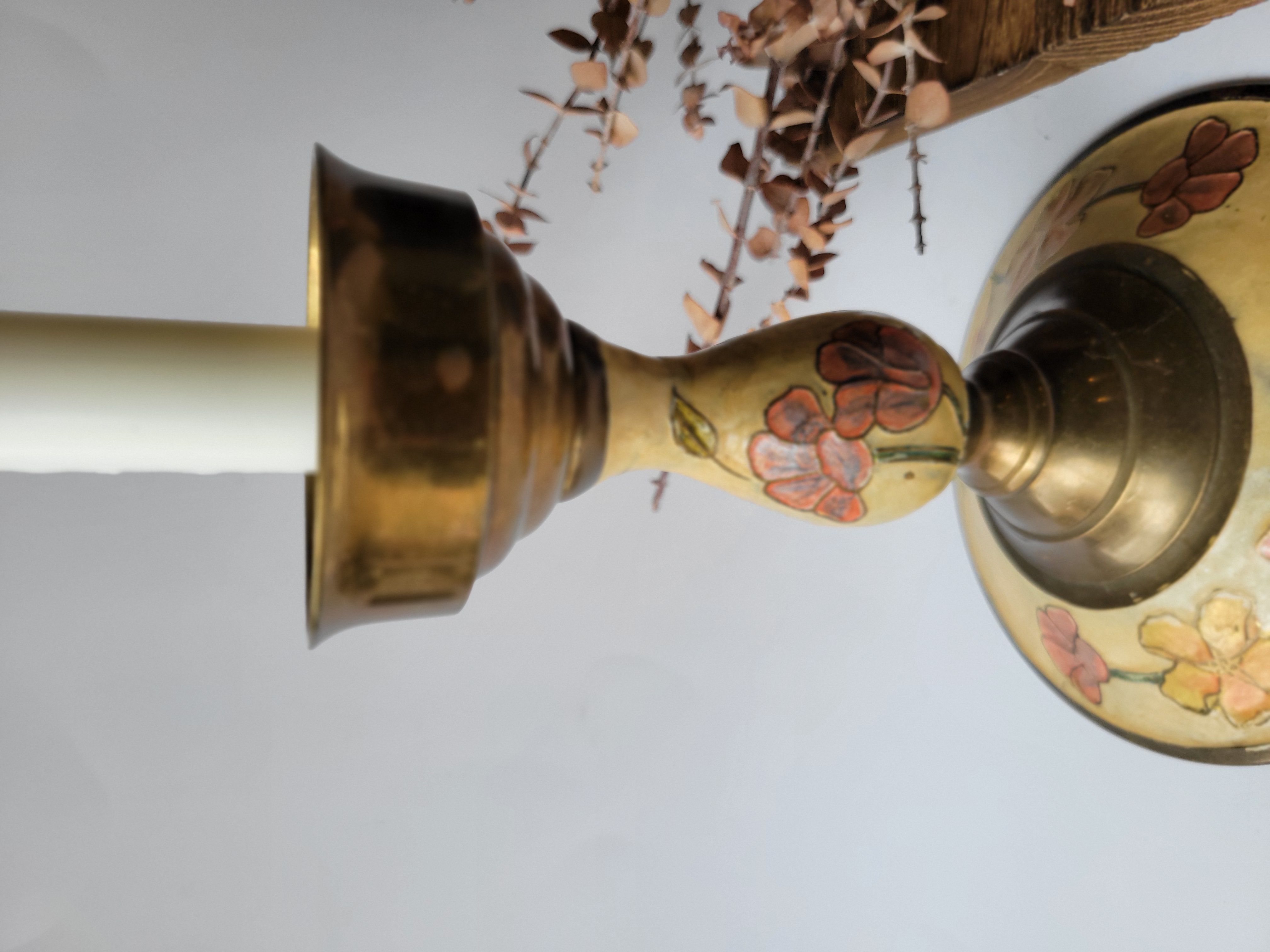 Brass Enamel Candle Holder — view 2