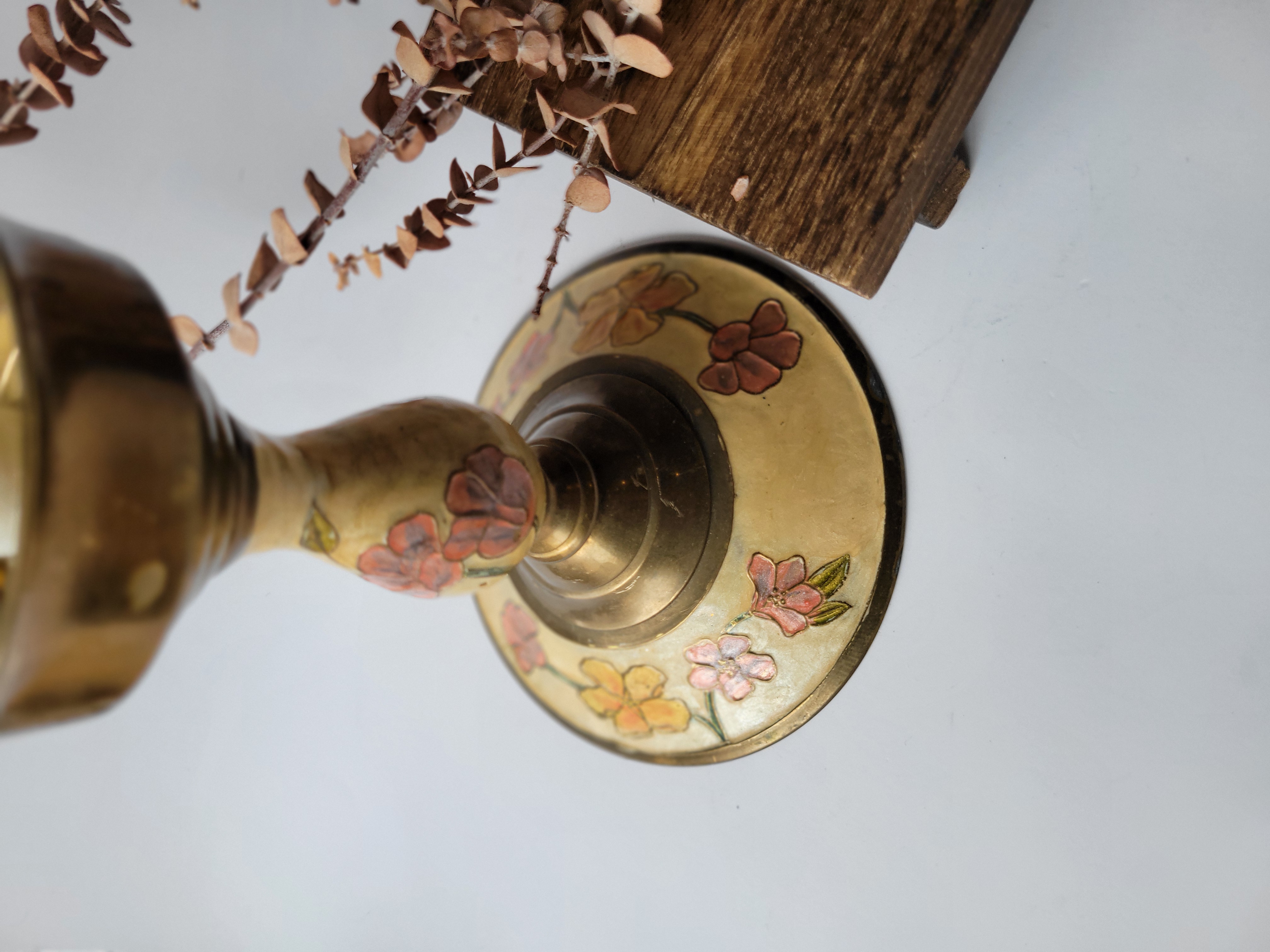 Brass Enamel Candle Holder — view 3