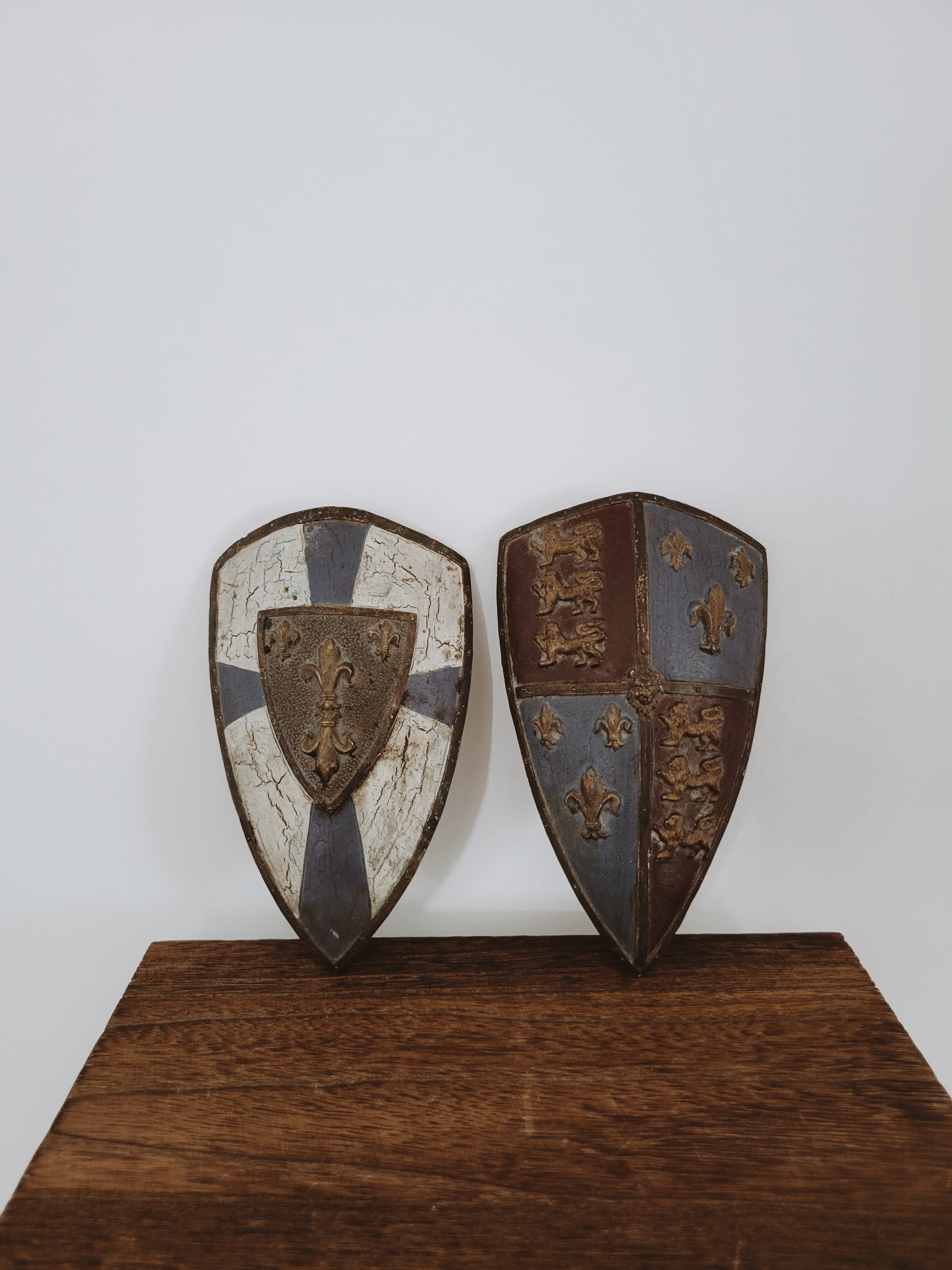 Vintage Medieval Heraldic Shield Wall Plaques