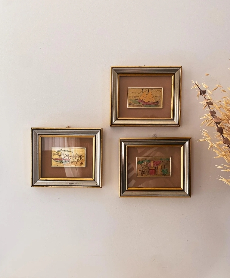 Vintage Italian Miniature Paintings