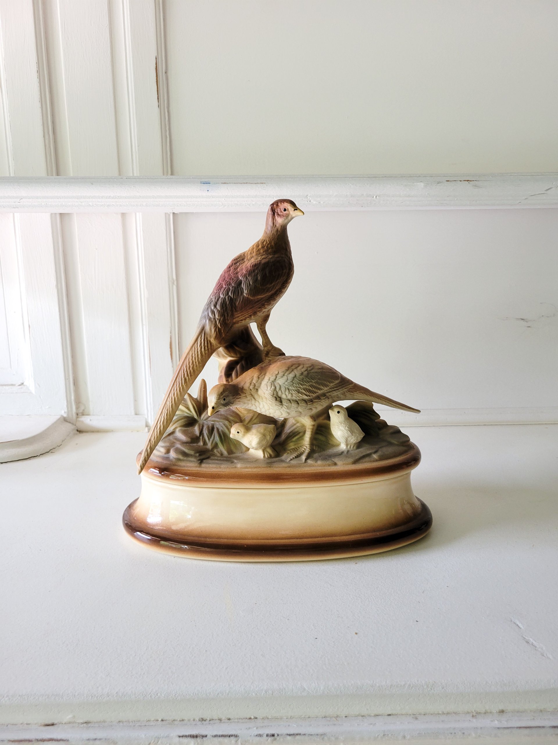 Ceramic Pheasant Box
