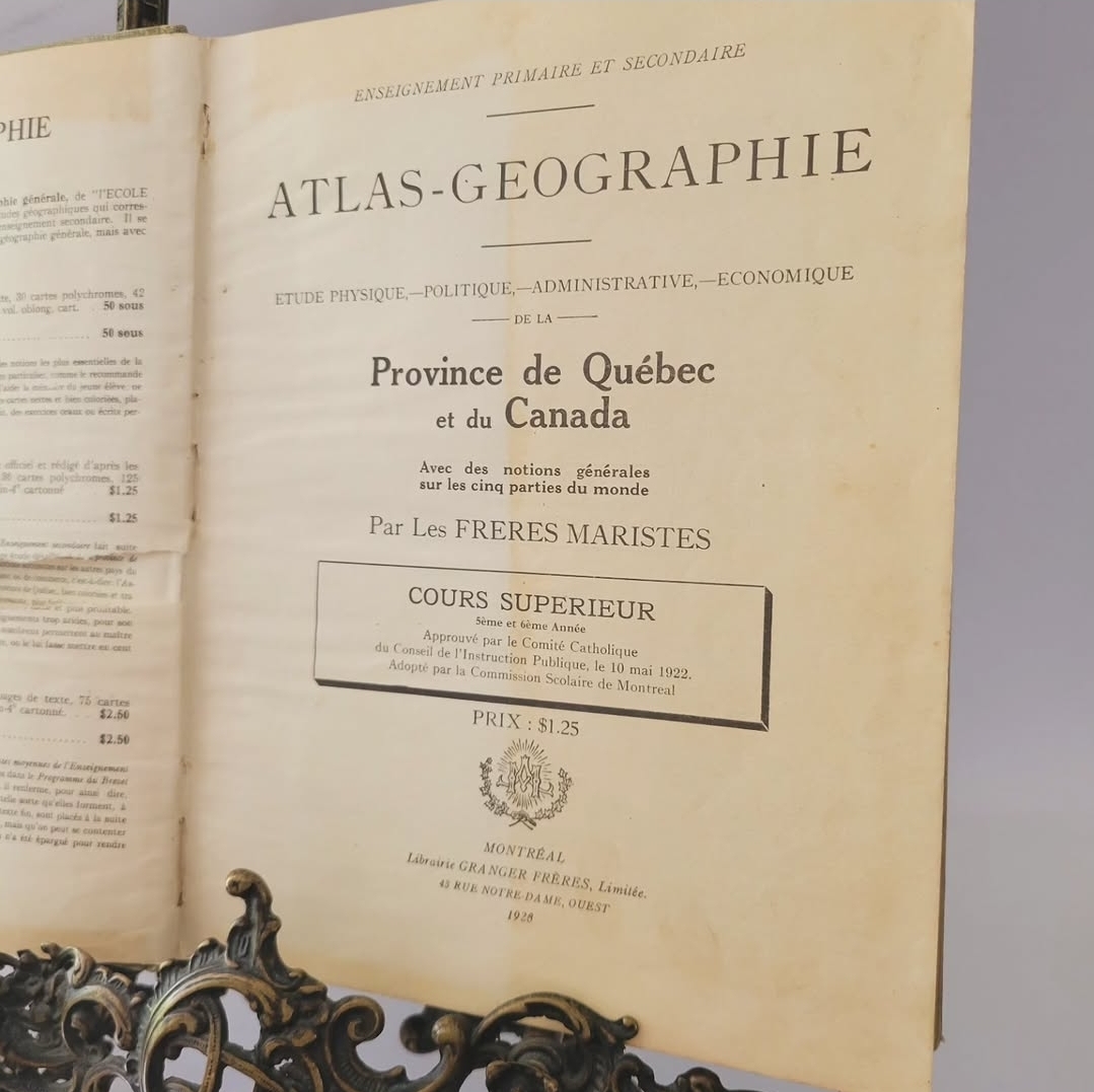 Antique French School Atlas with Maps & Illustrations — view 2