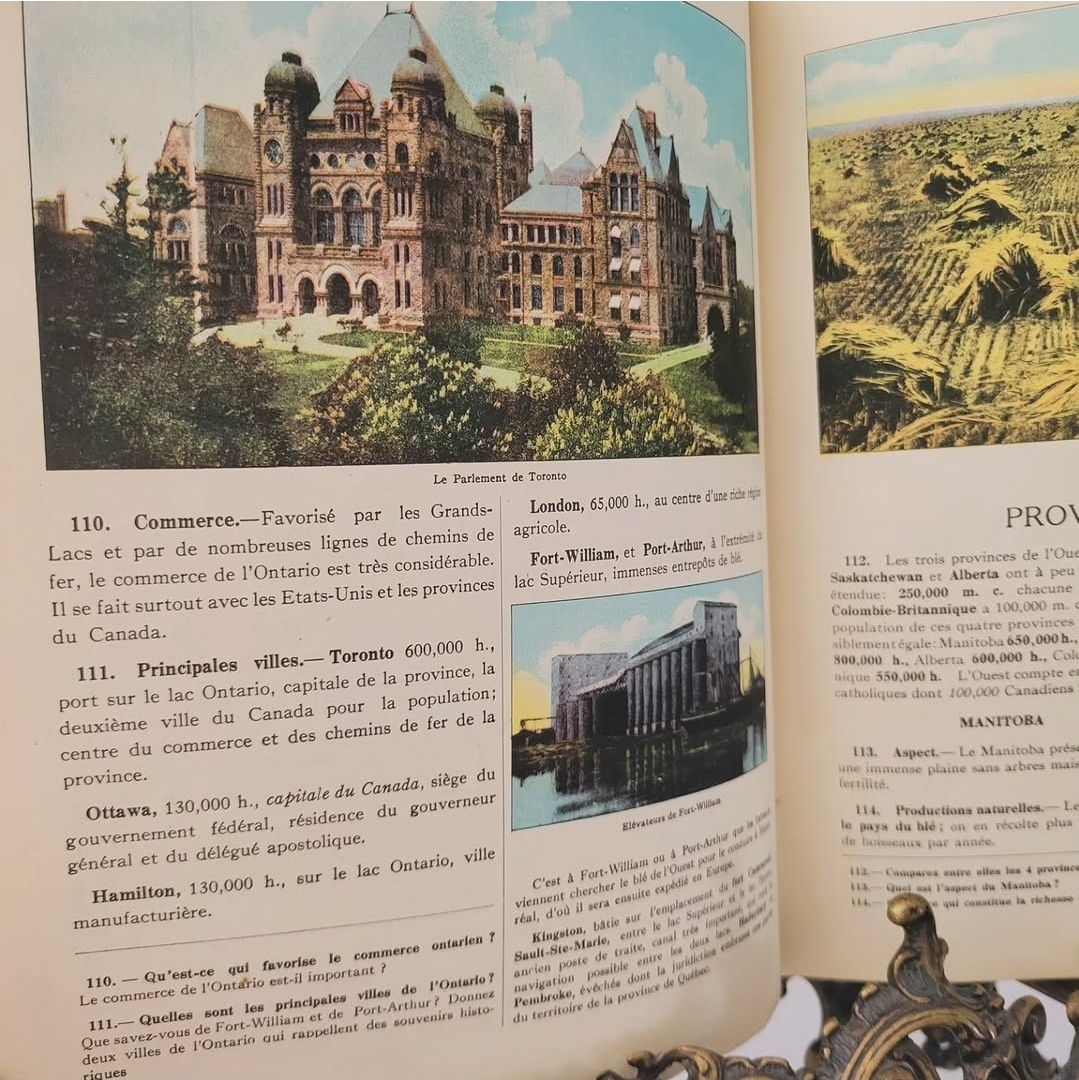 Antique French School Atlas with Maps & Illustrations — view 3