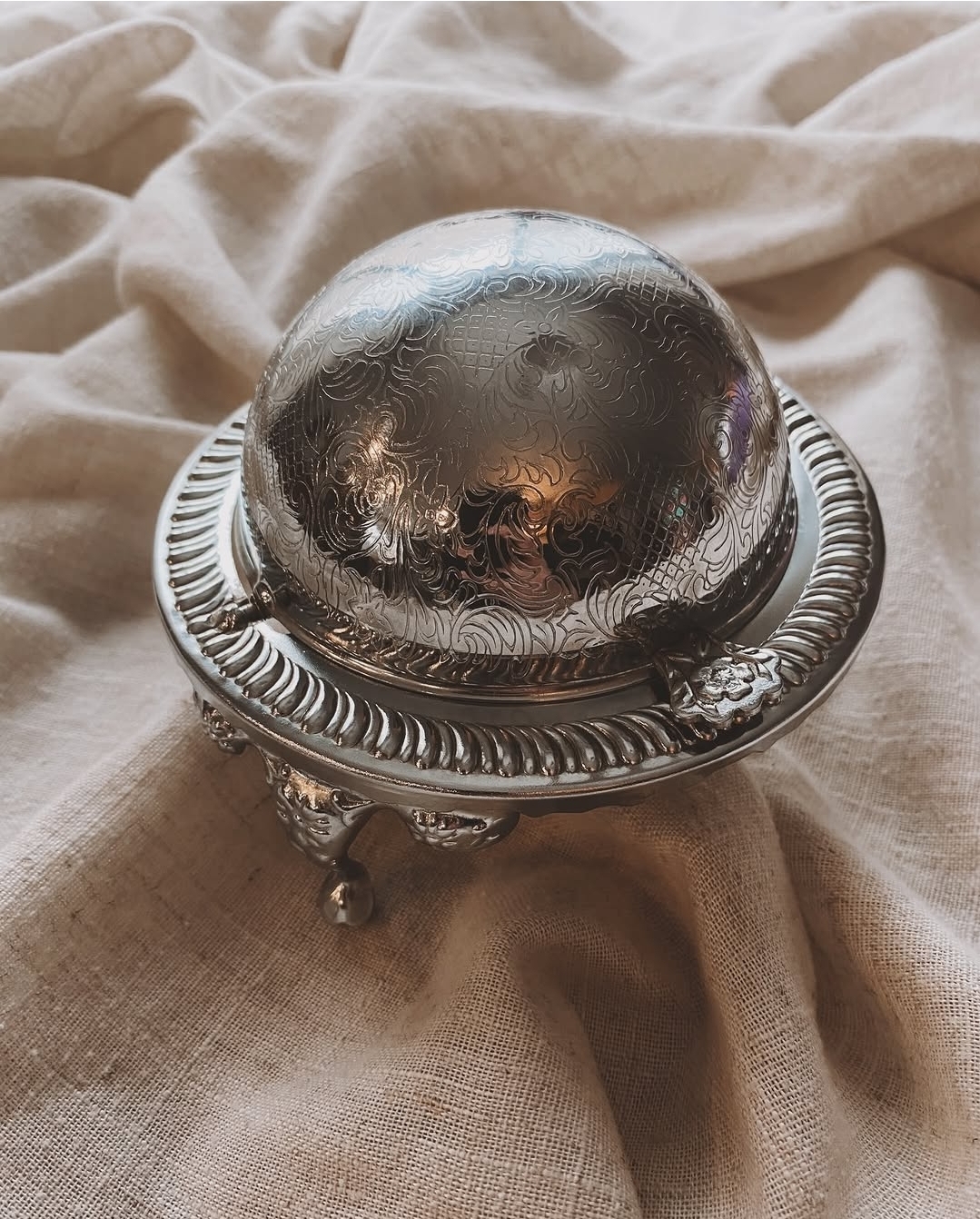 Vintage Roll-top Caviar or Butter Dish