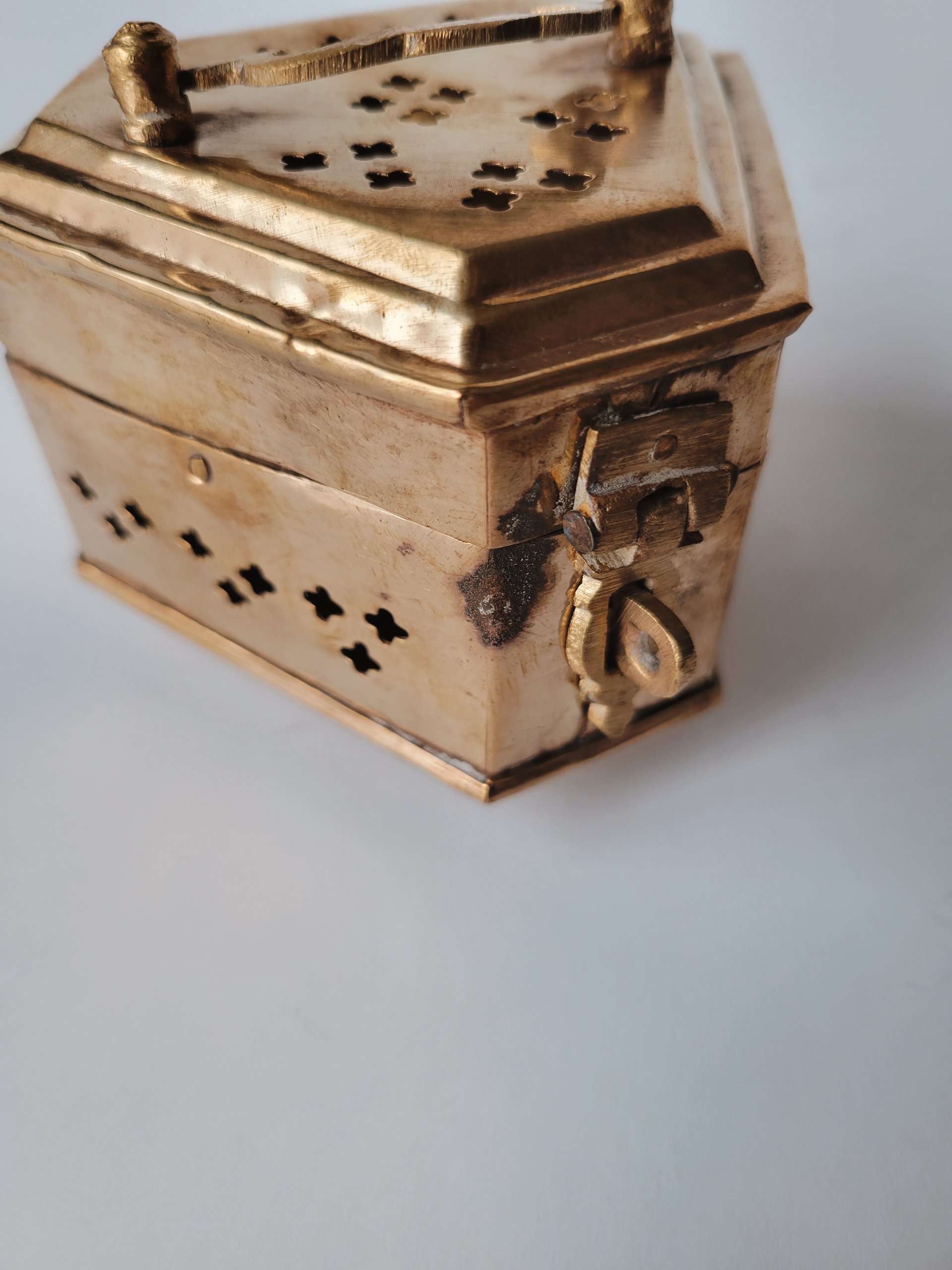 Small Pierced Brass Cricket Box — view 3