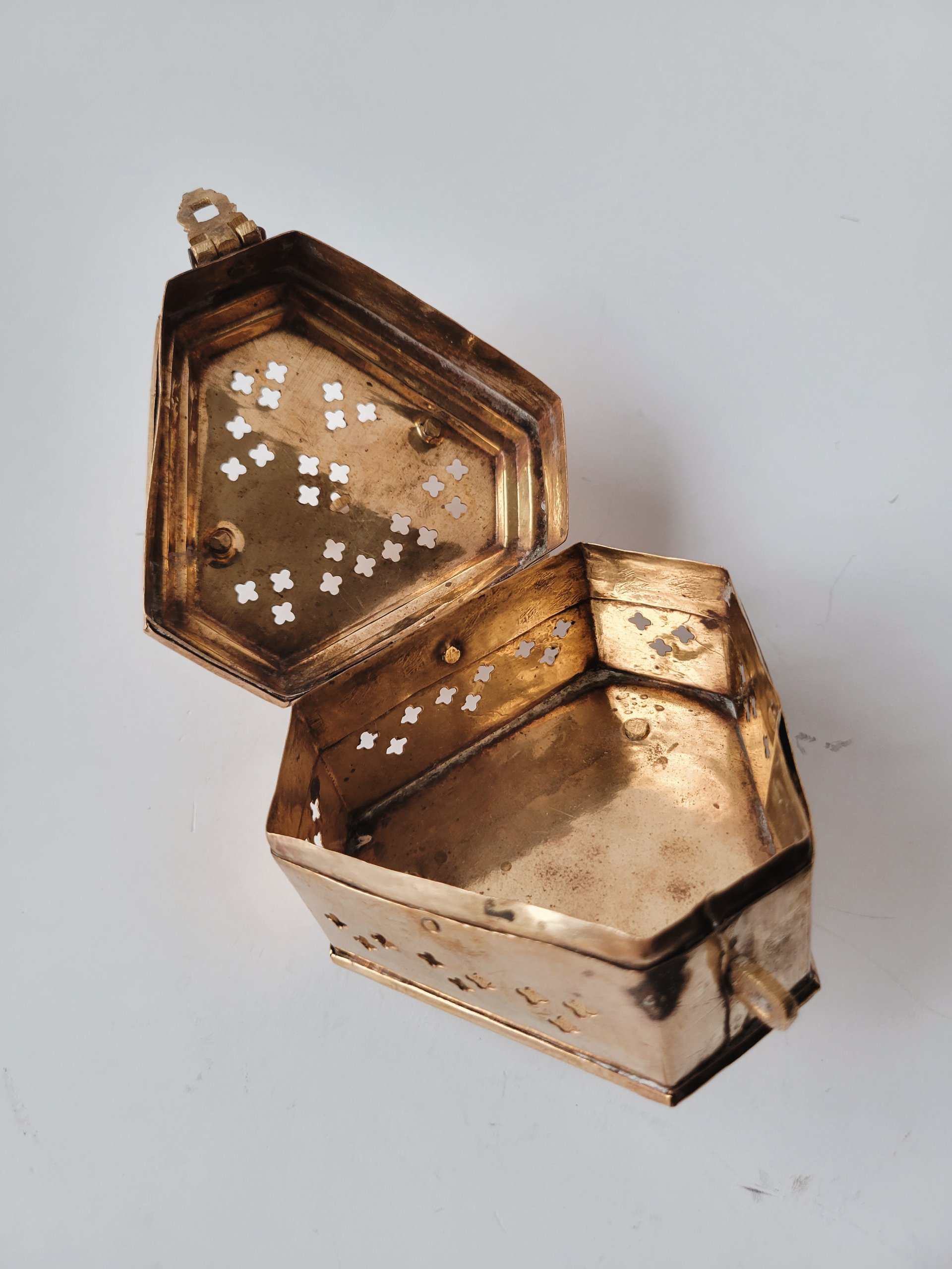 Small Pierced Brass Cricket Box — view 4