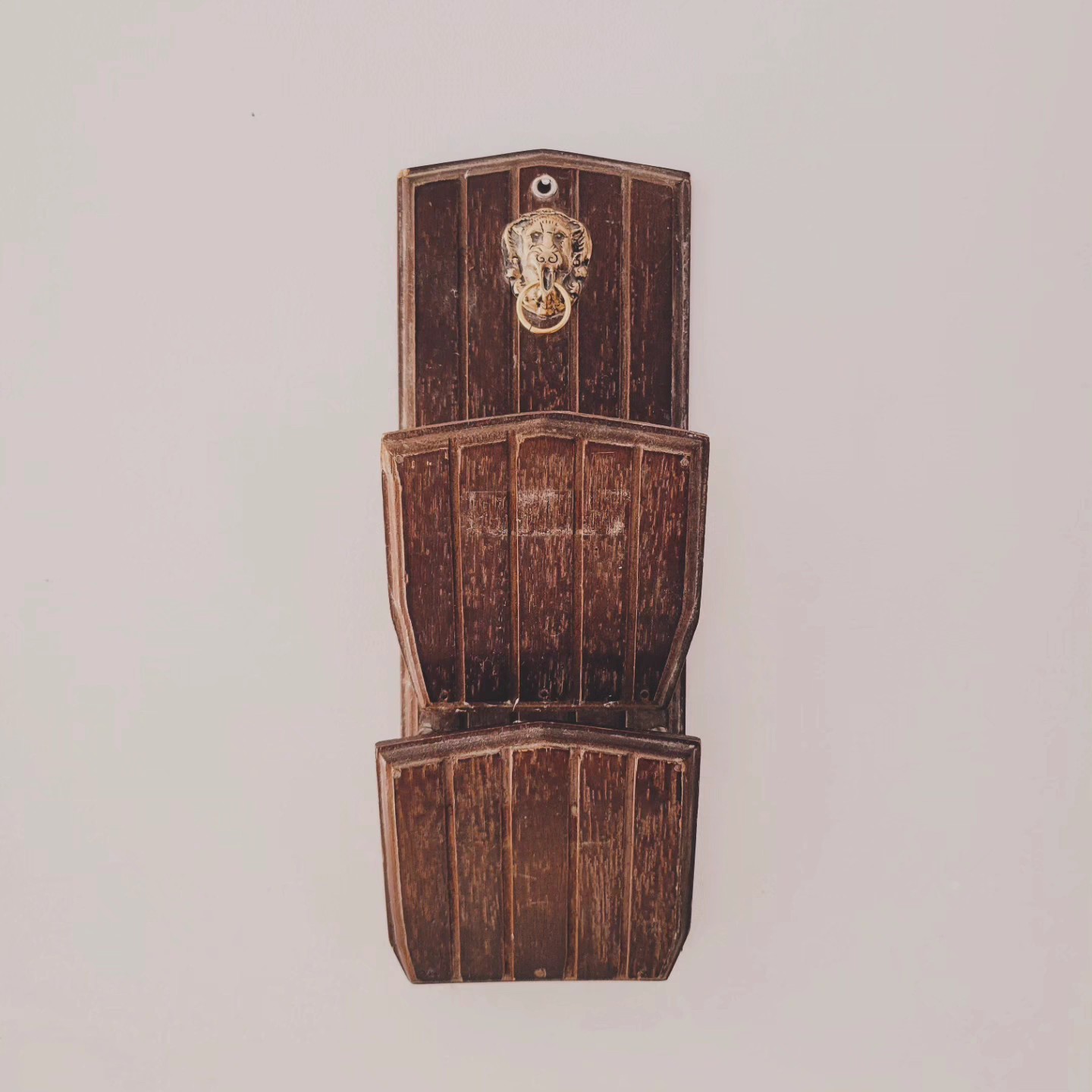 Vintage Wood Mail Sorter