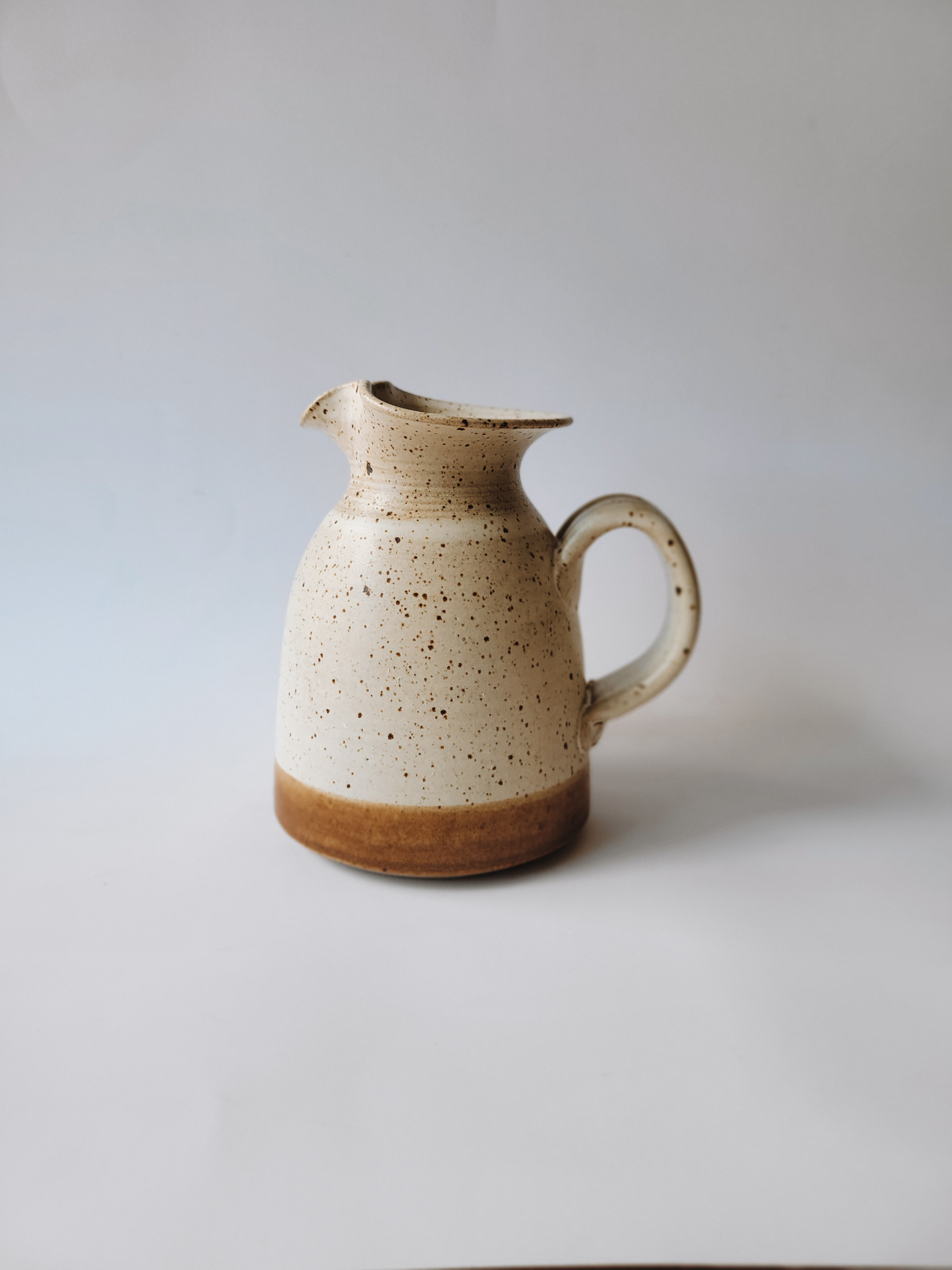 Handmade Speckled Studio Pottery Pitcher