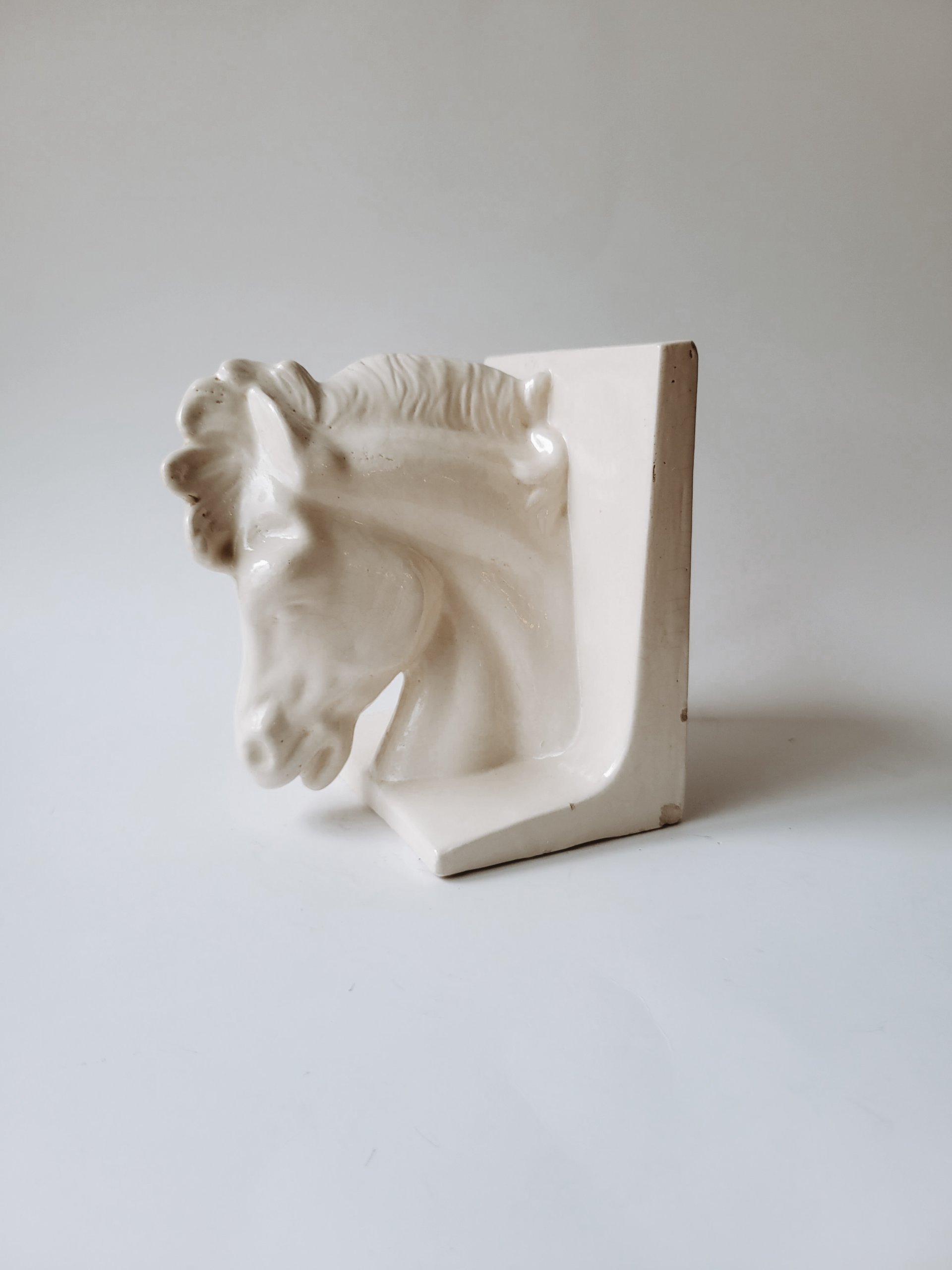 Ceramic Horsehead Bookend
