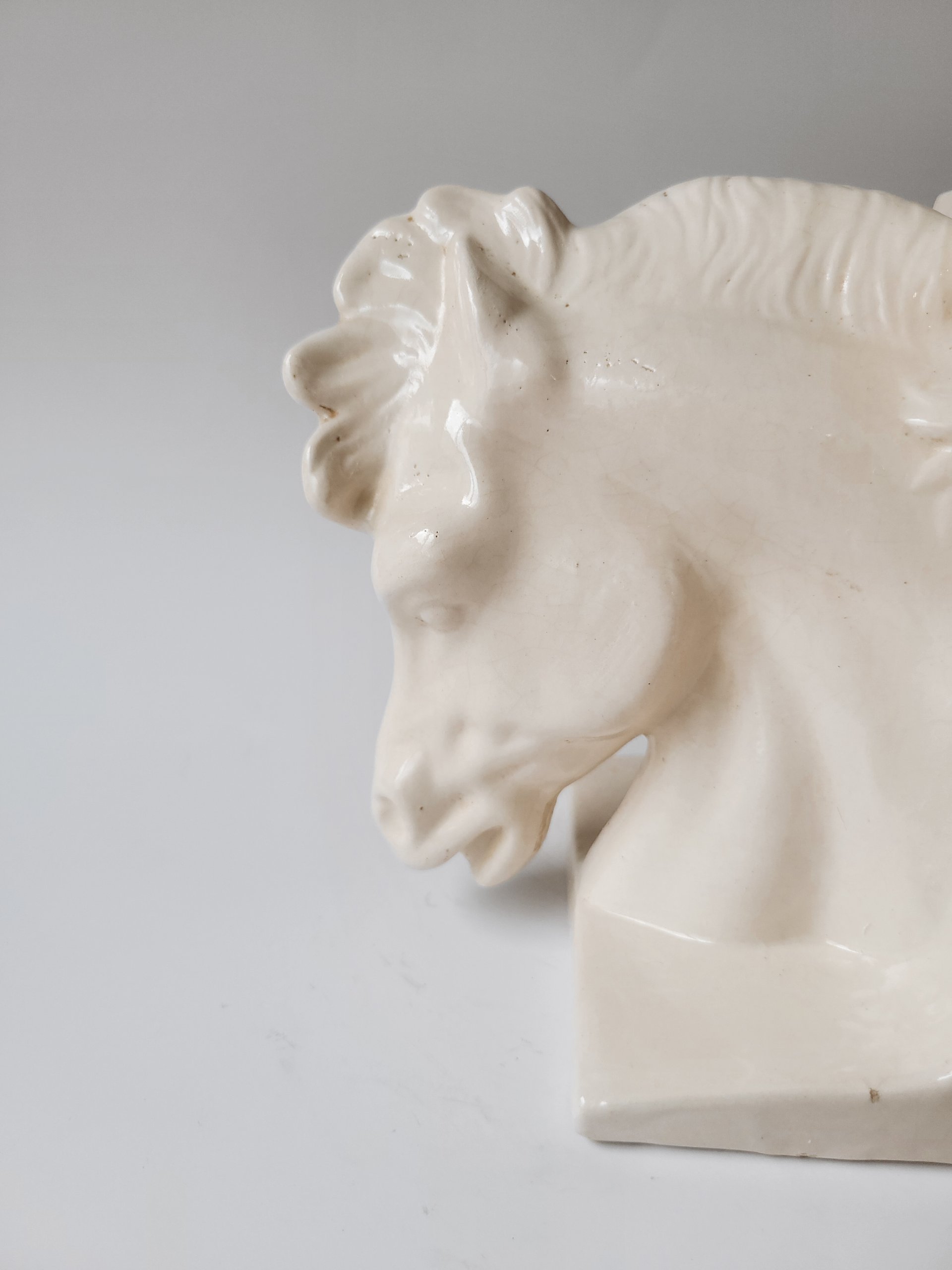 Ceramic Horsehead Bookend — view 2