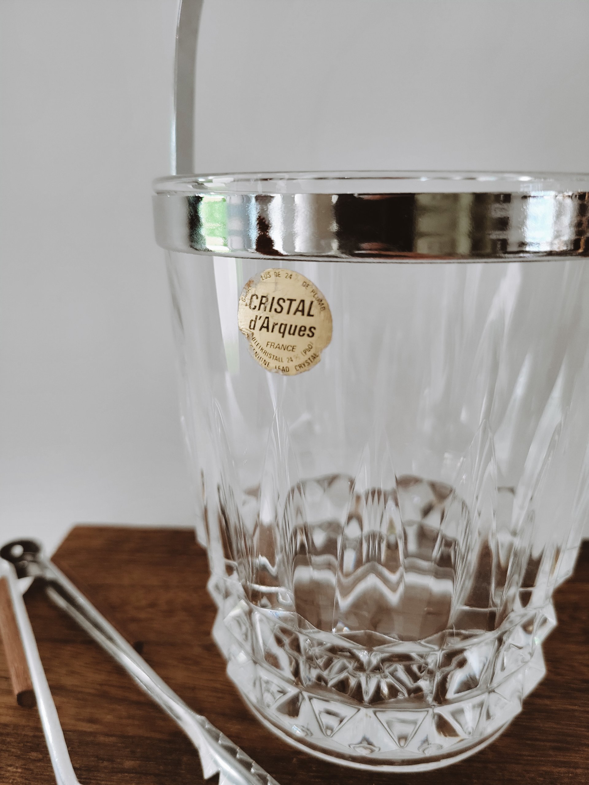 French Cristal D'Arques Ice Bucket — view 2
