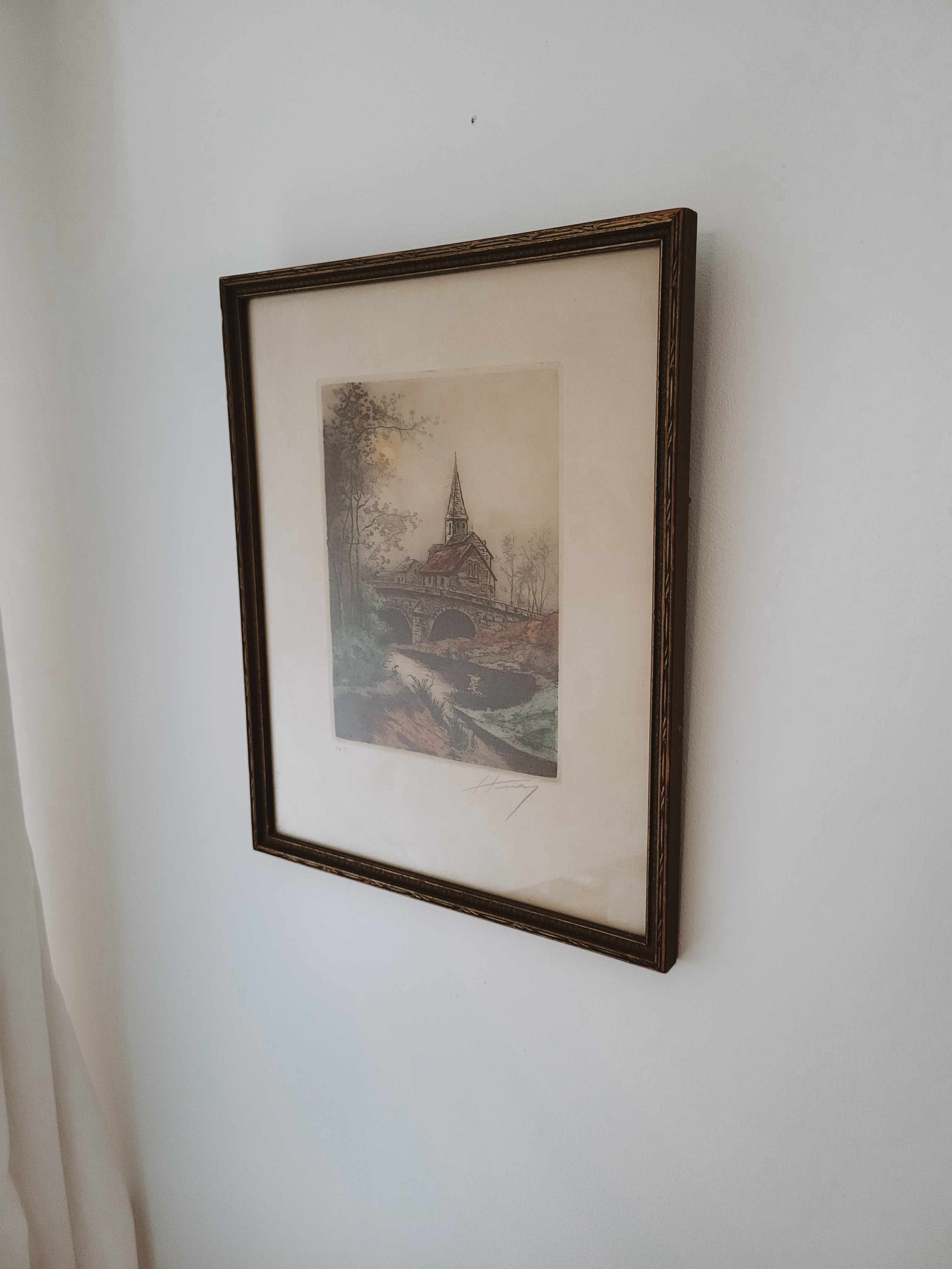 Original Framed Color Etching