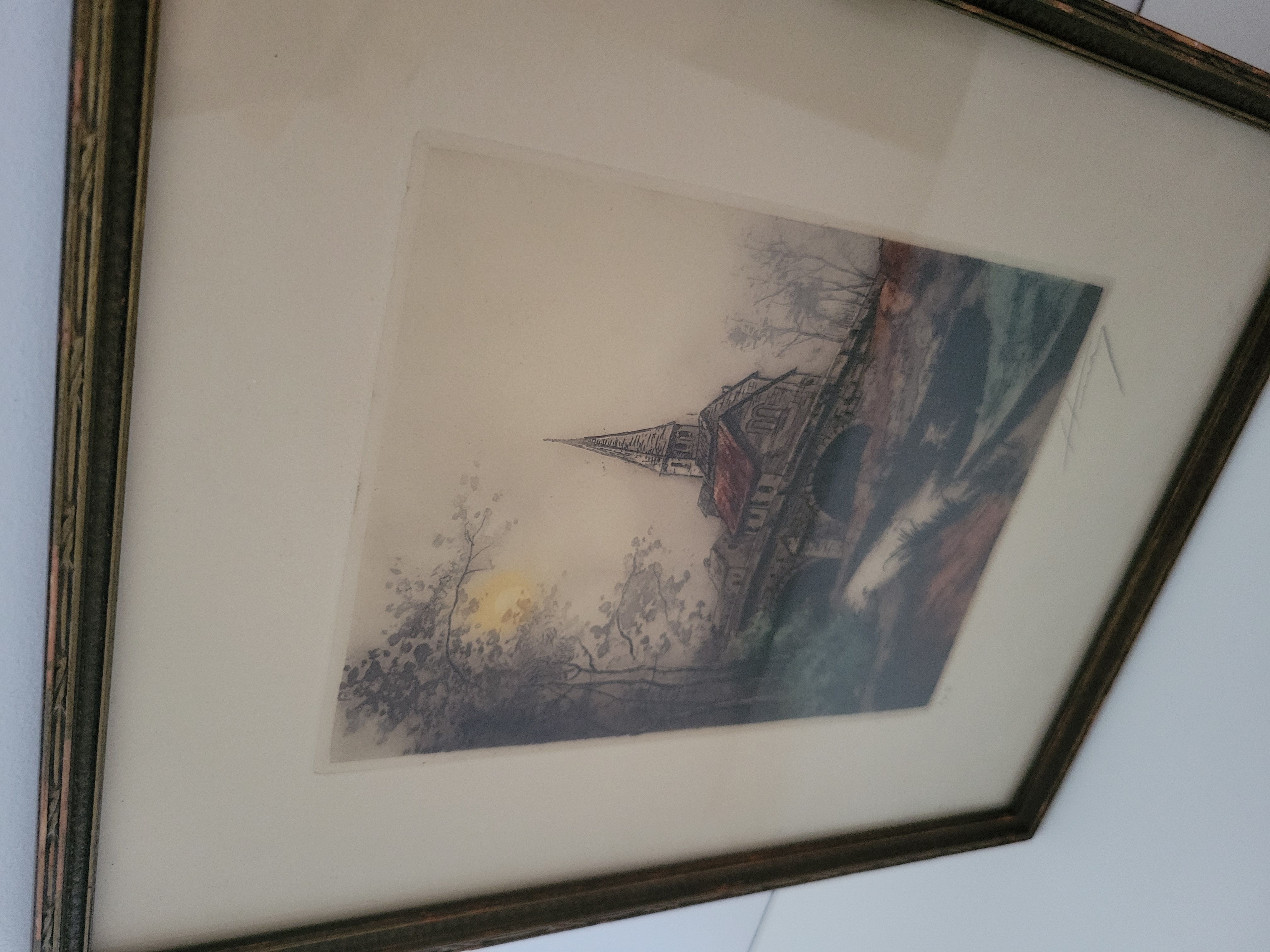 Original Framed Color Etching — view 2