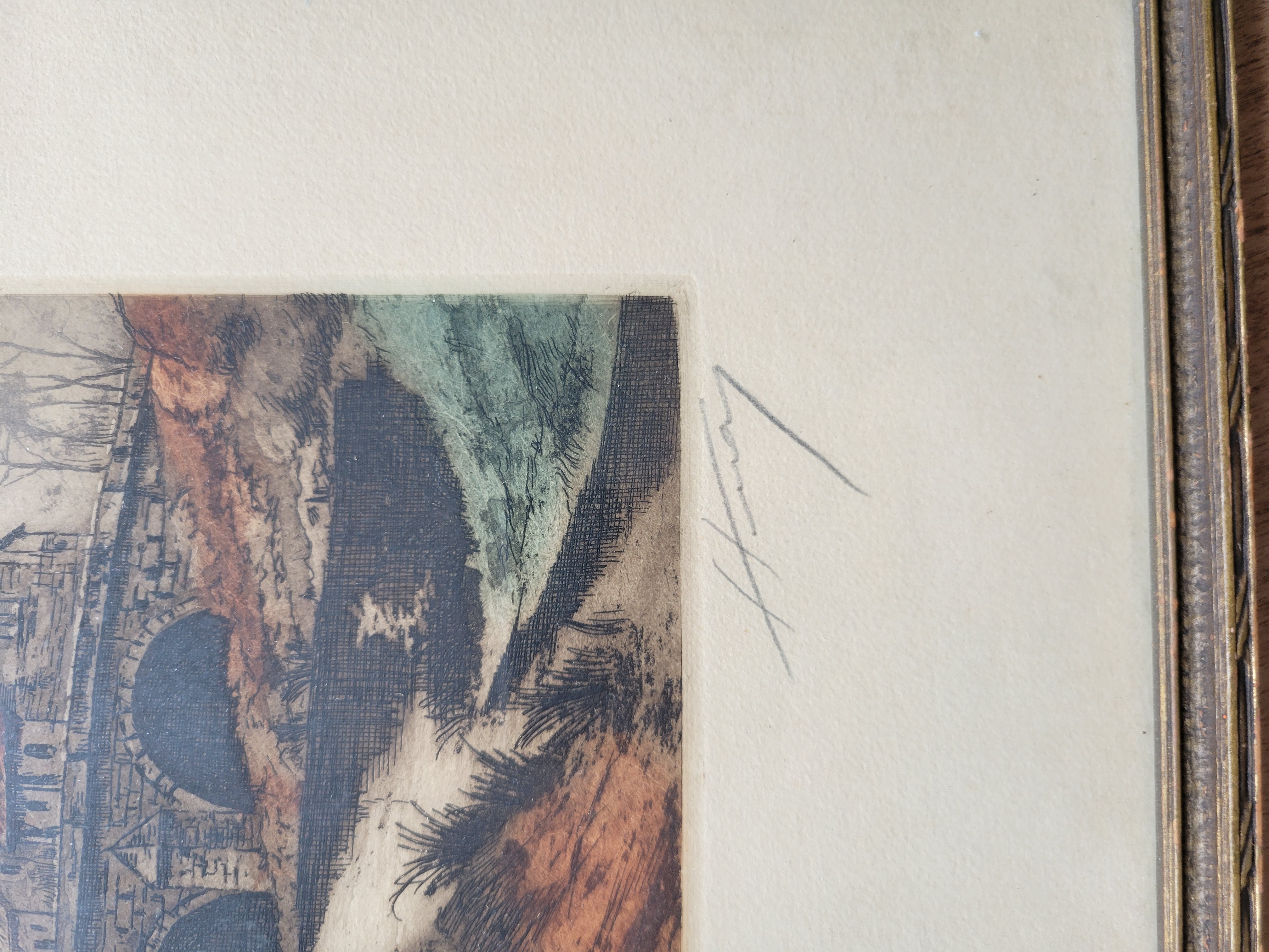 Original Framed Color Etching — view 3