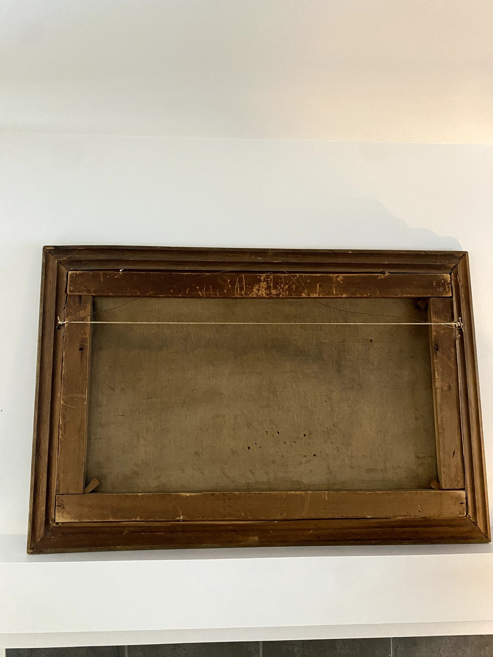 Antique Framed Oil Landscape on Canvas — view 8