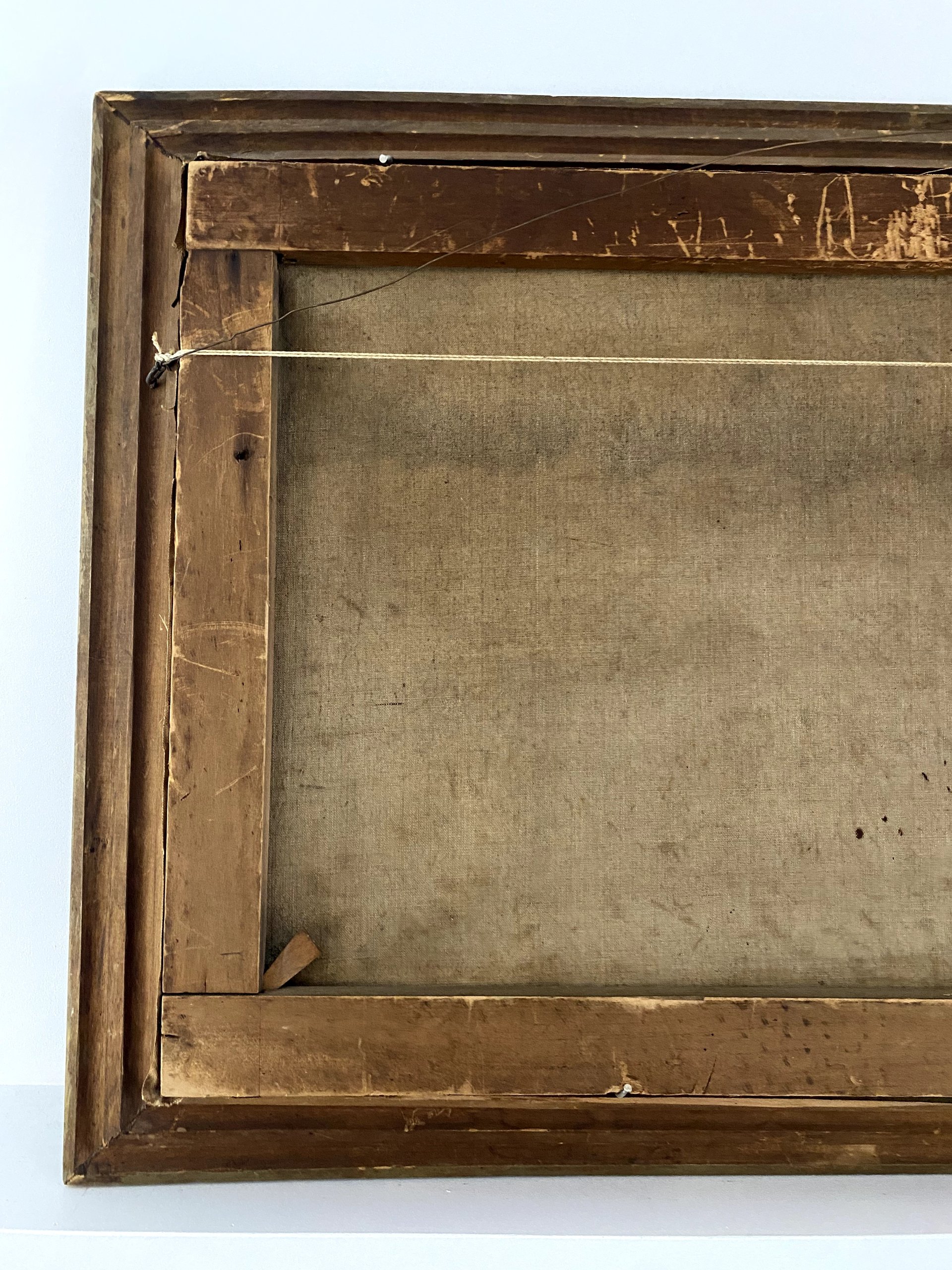 Antique Framed Oil Landscape on Canvas — view 9