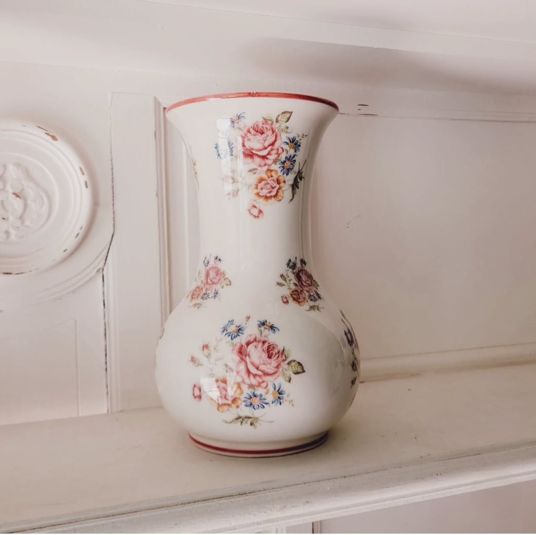 Pink Floral Vase