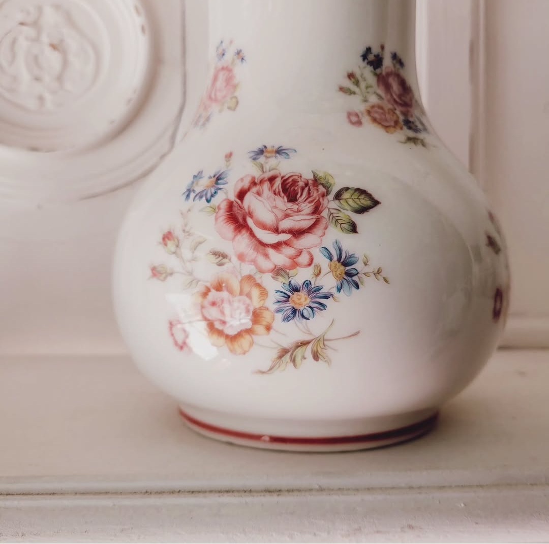 Pink Floral Vase — view 2