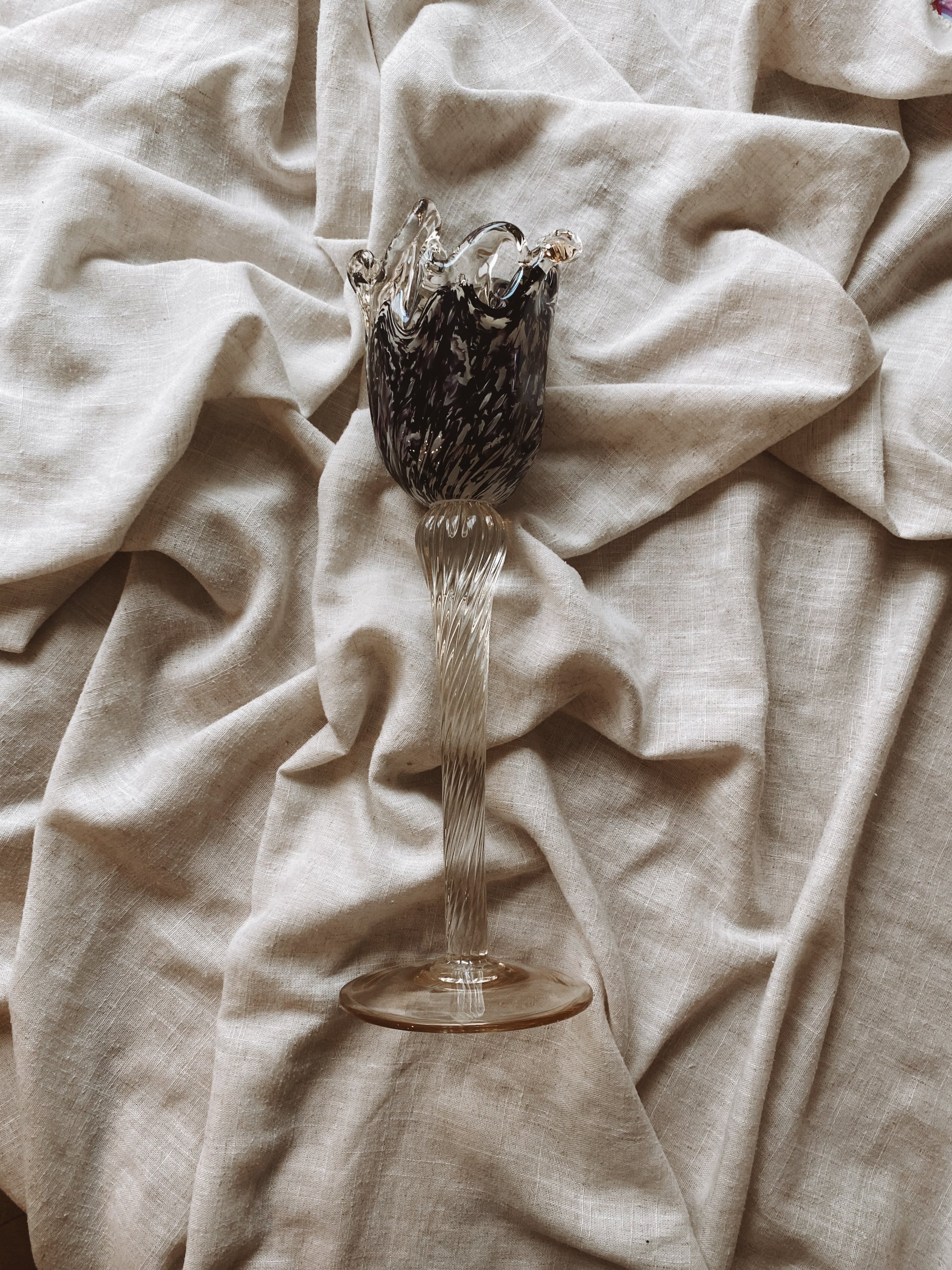 Vintage Murano Glass Tulip Candle Holder