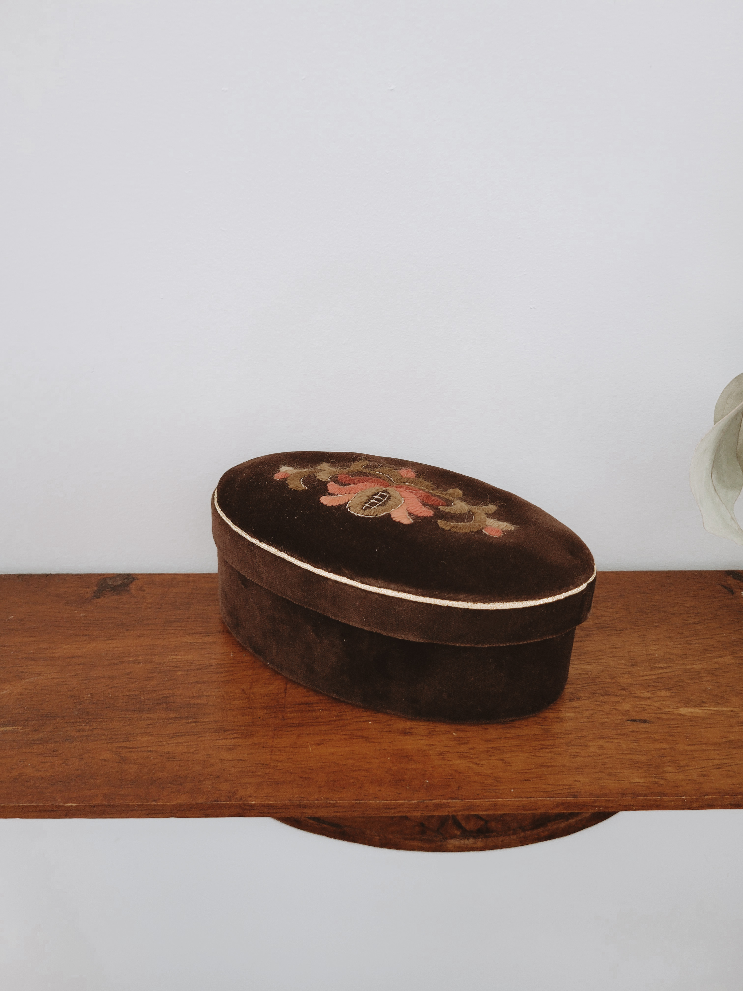Oval Fabric Trinket Box