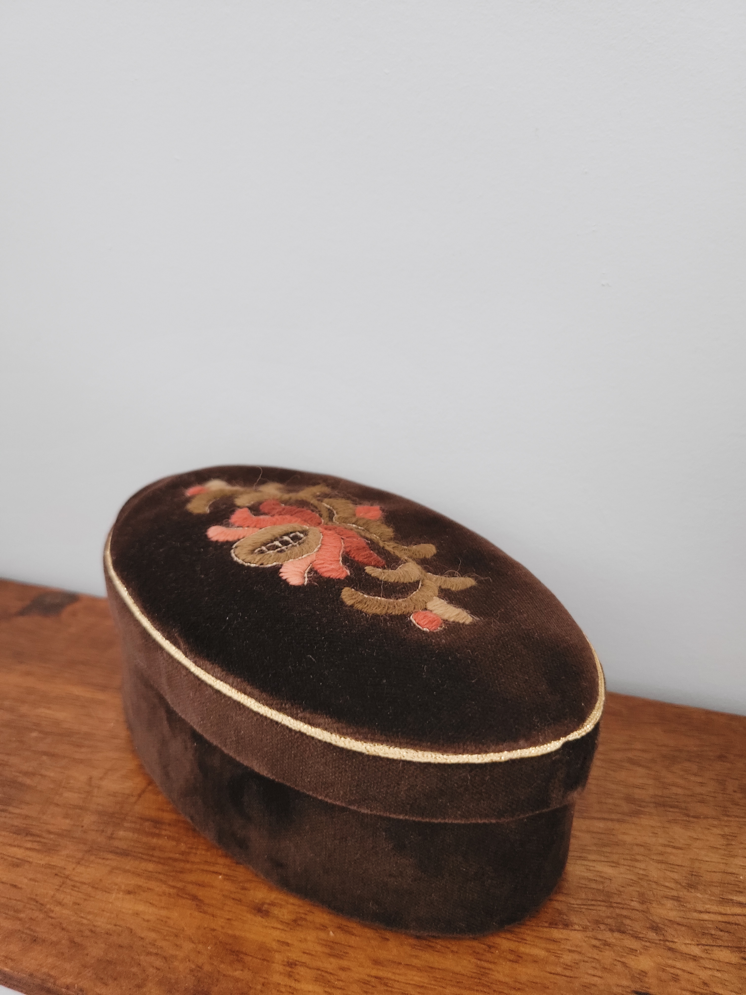 Oval Fabric Trinket Box — view 2