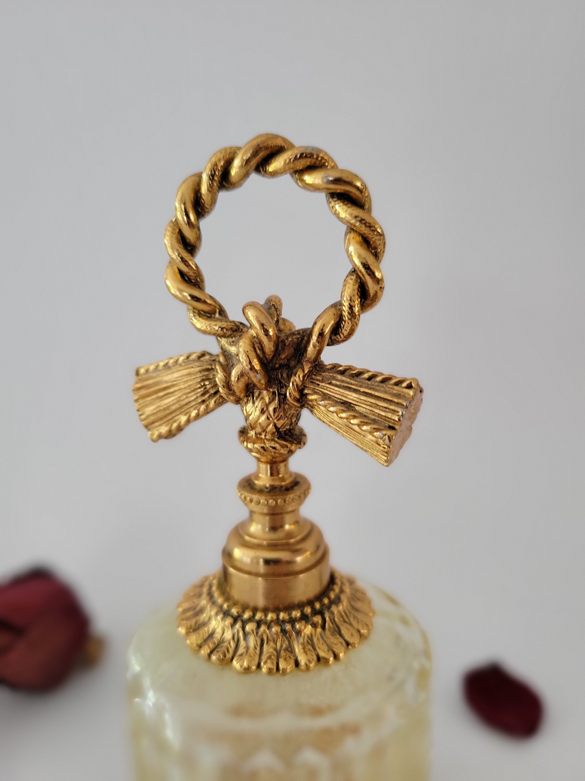 Vintage Stylebuilt Ormolu Glass Perfume Bottle — view 2