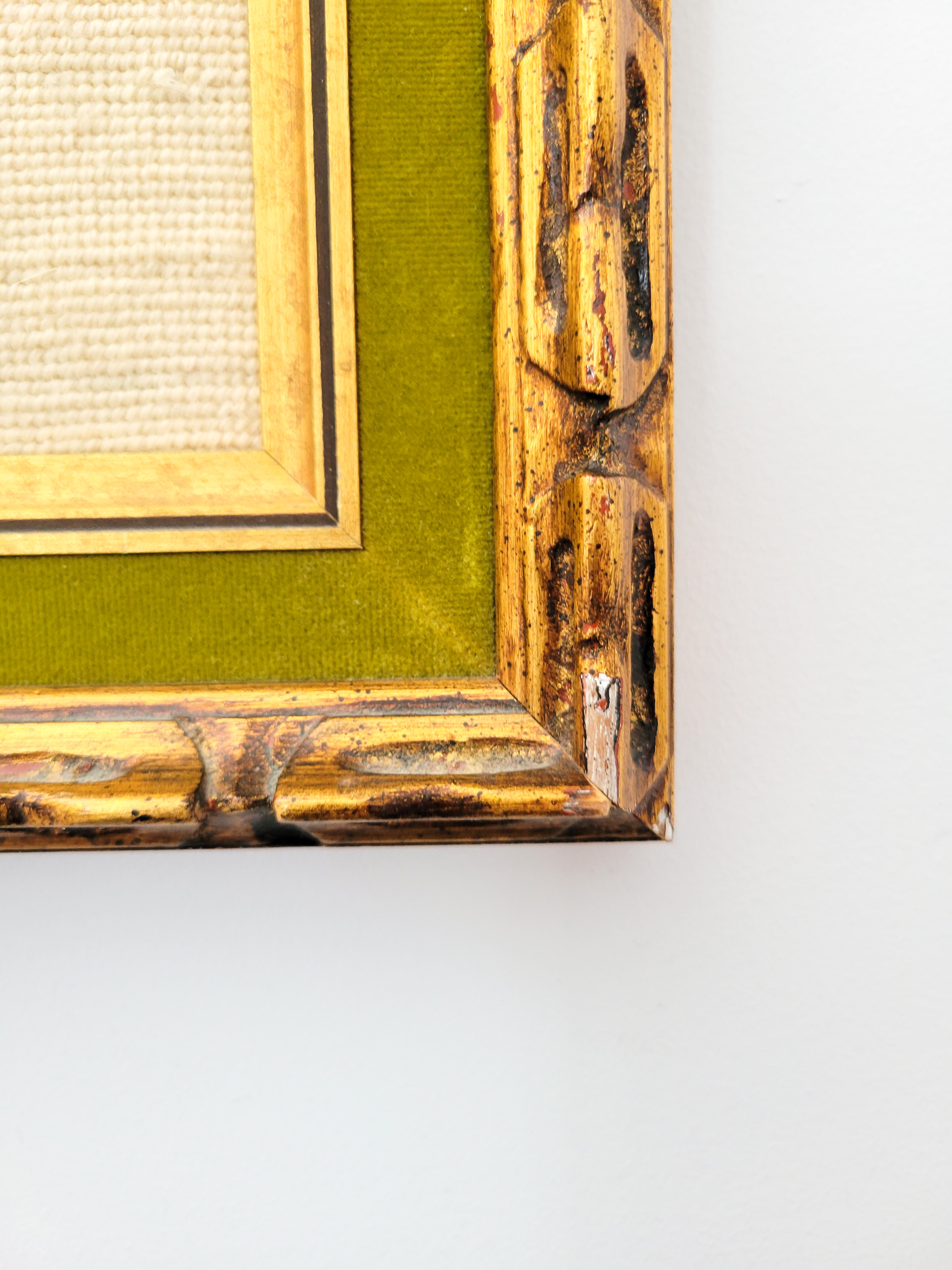 Framed Floral Needlepoint — view 6