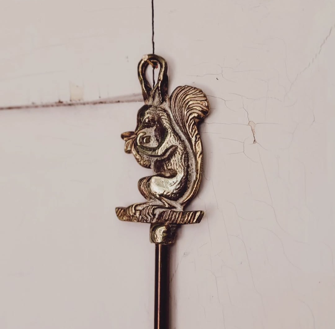 Brass Squirrel Fire Toasting Fork