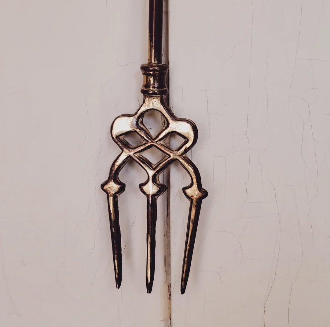Brass Squirrel Fire Toasting Fork — view 2