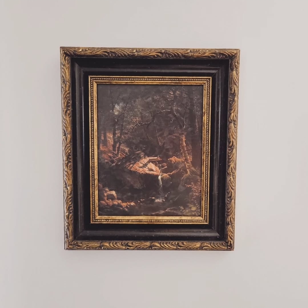 Black & Gold Wood Frame with Print