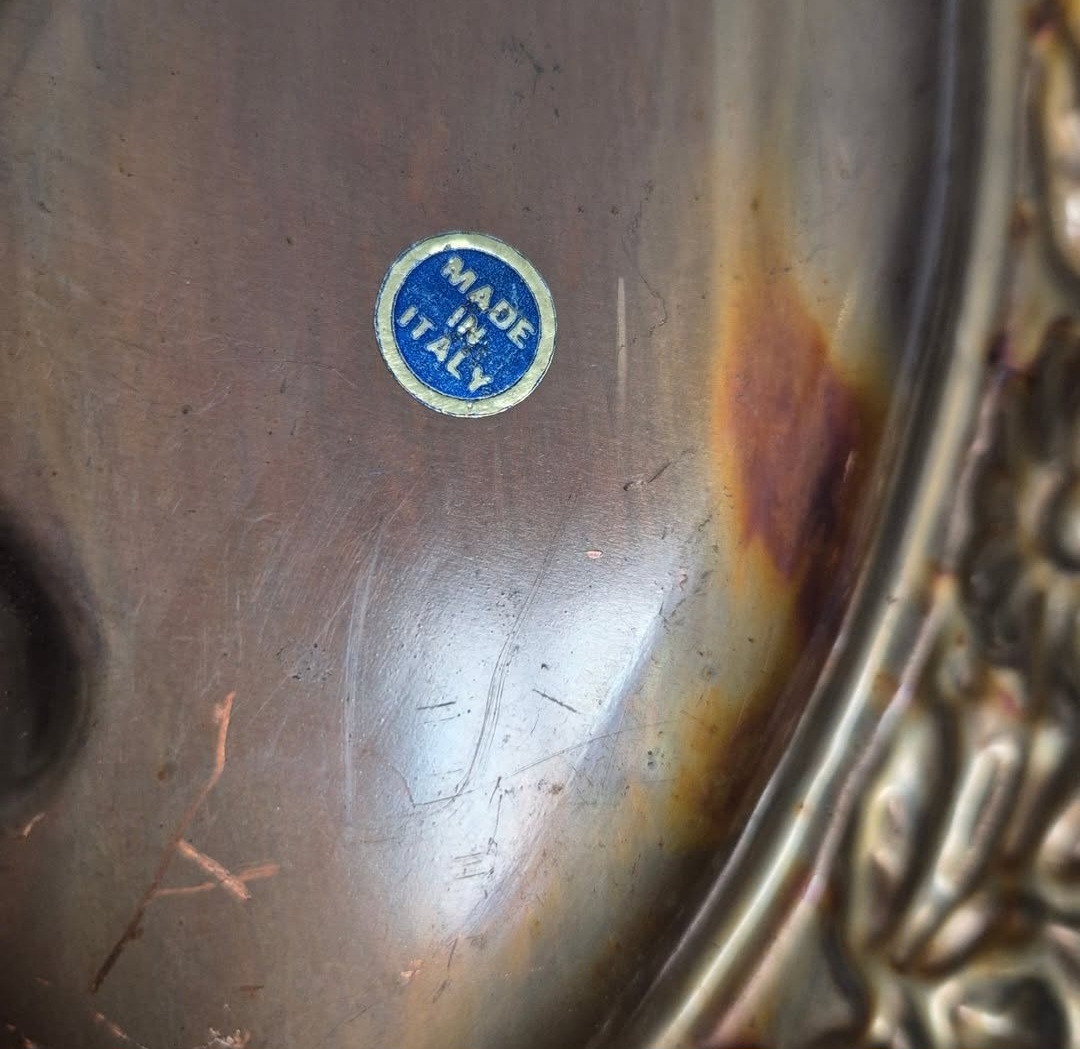 Vintage Copper-Toned Dog Wall Plate — view 4