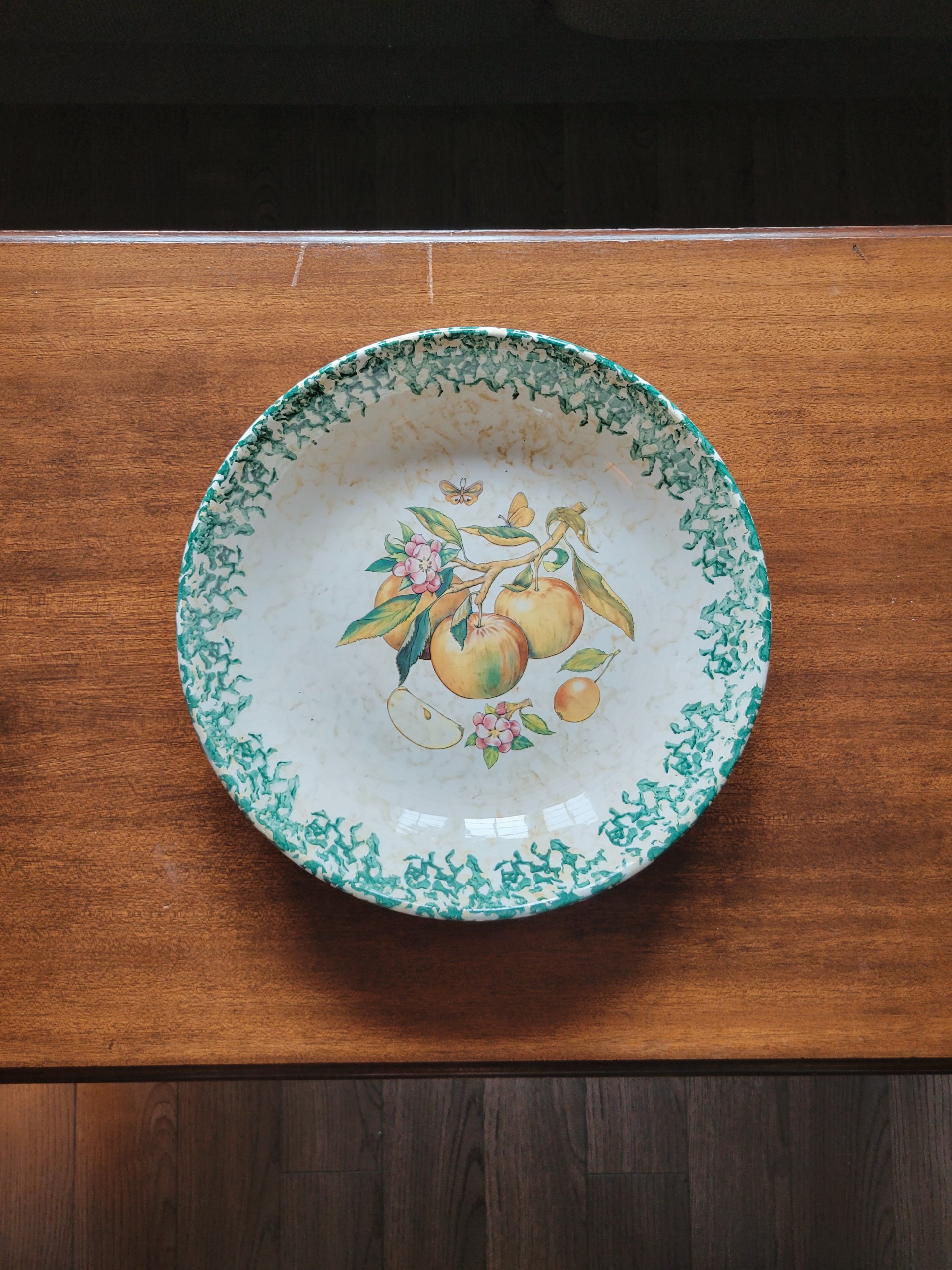 Vintage Himark Italian Apple & Butterfly Bowl
