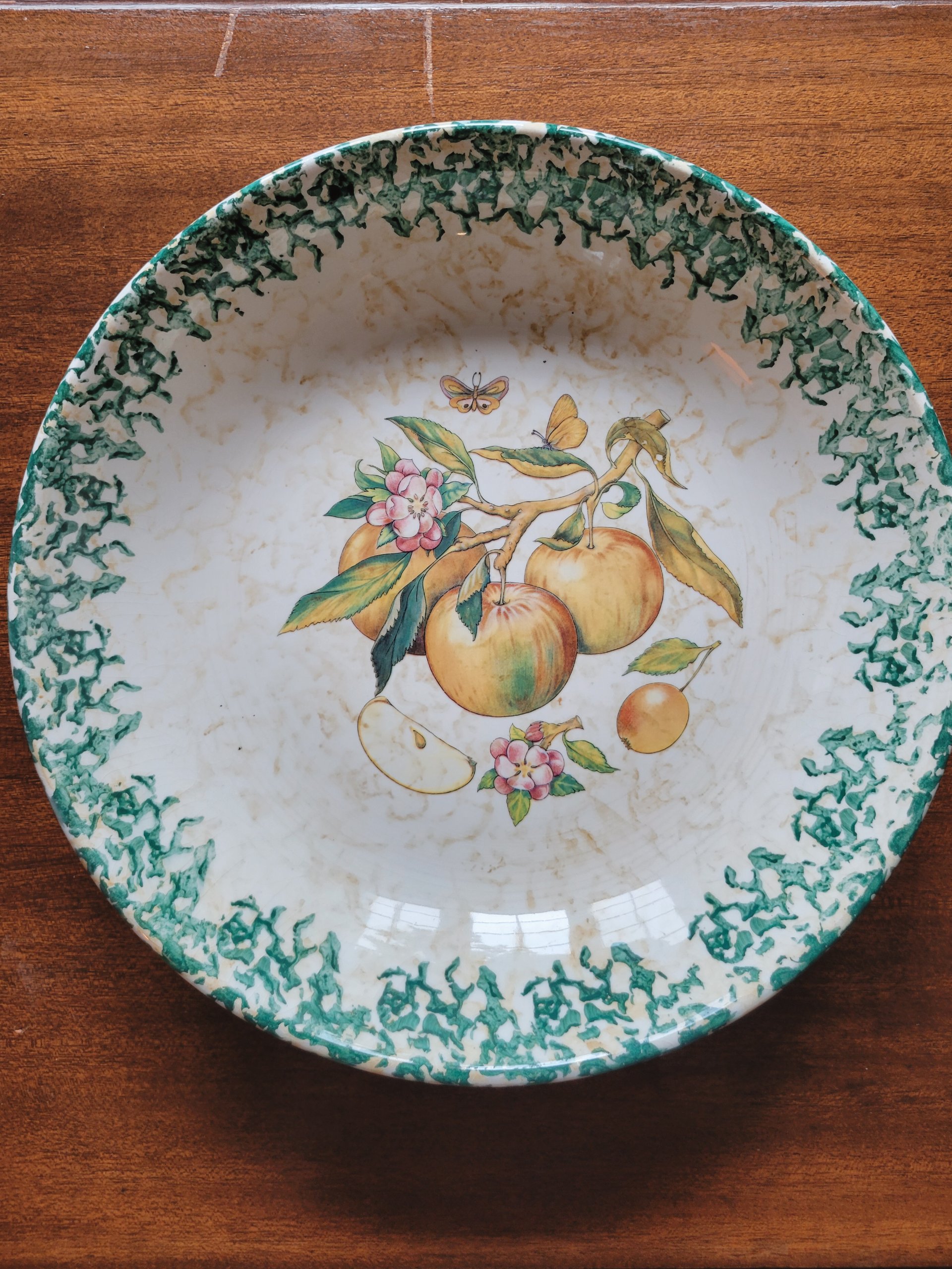 Vintage Himark Italian Apple & Butterfly Bowl — view 2