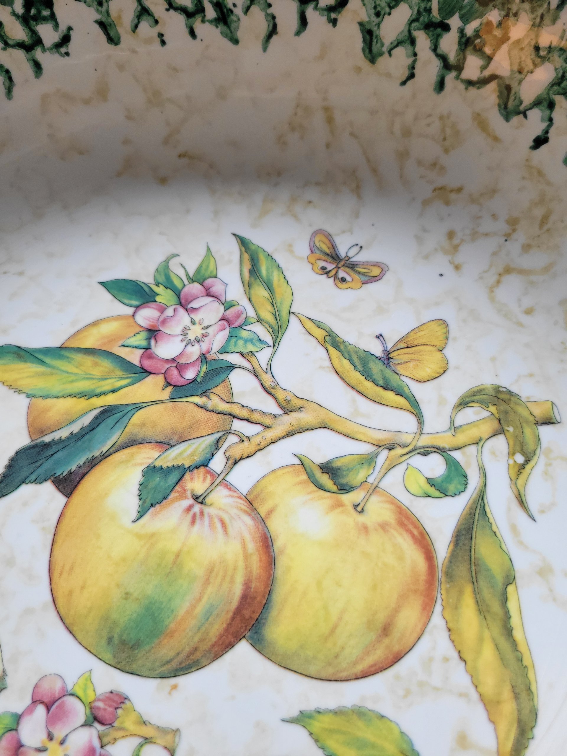 Vintage Himark Italian Apple & Butterfly Bowl — view 3
