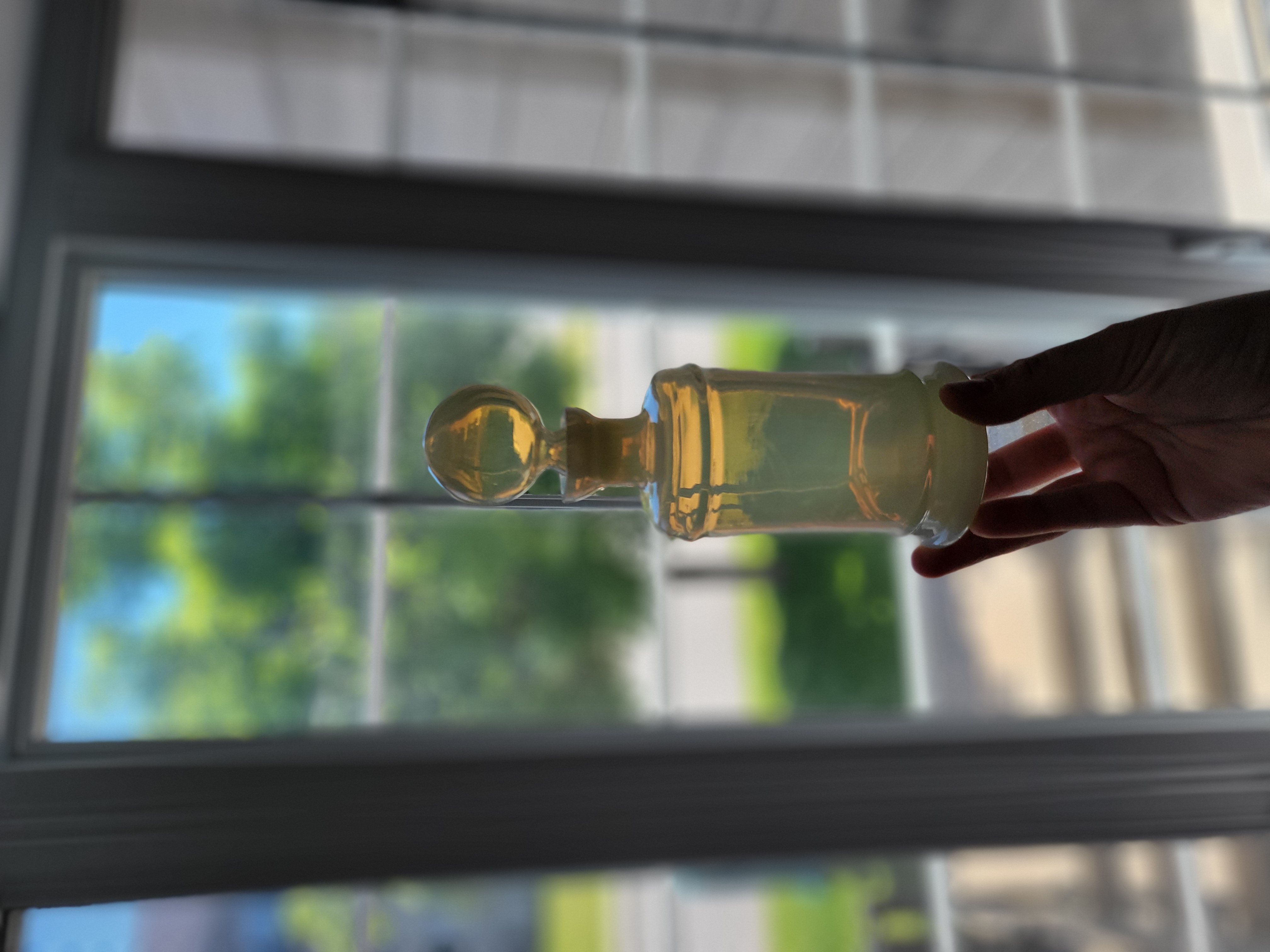 French Opaline Bottle — view 2