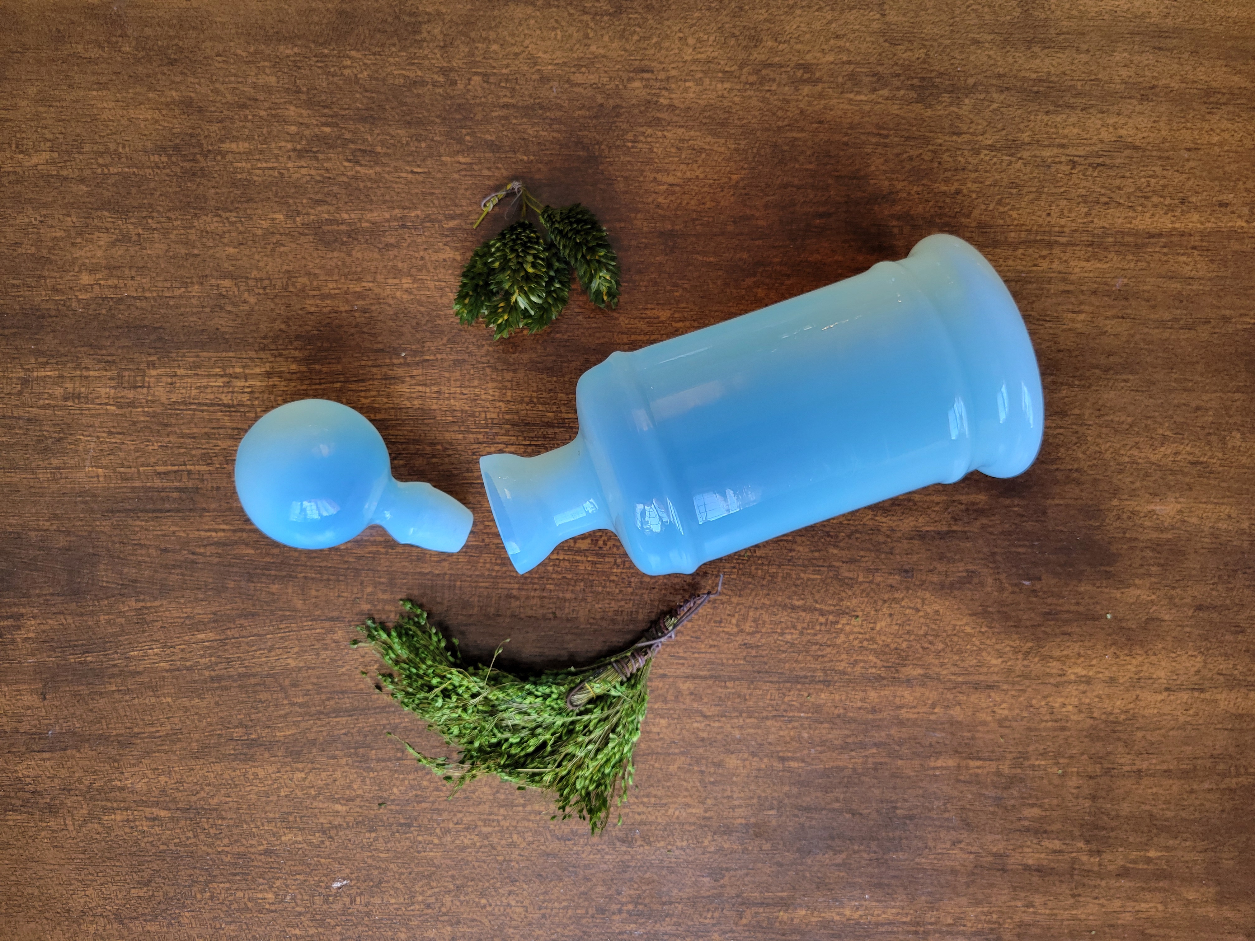 French Opaline Bottle — view 3