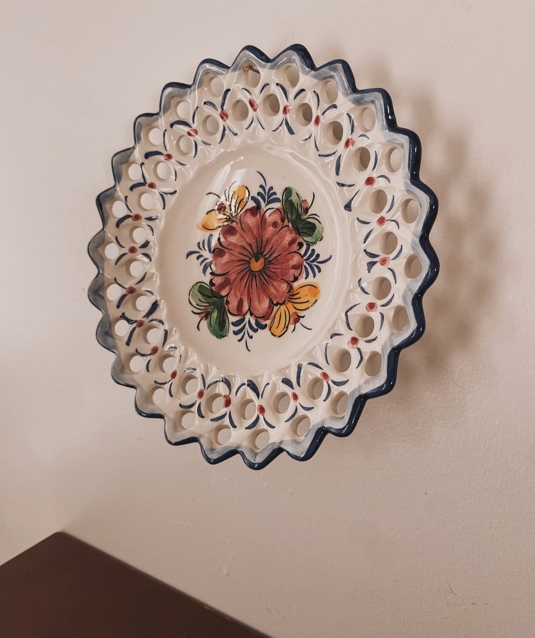 Hand-Painted Portuguese Ceramic Plate