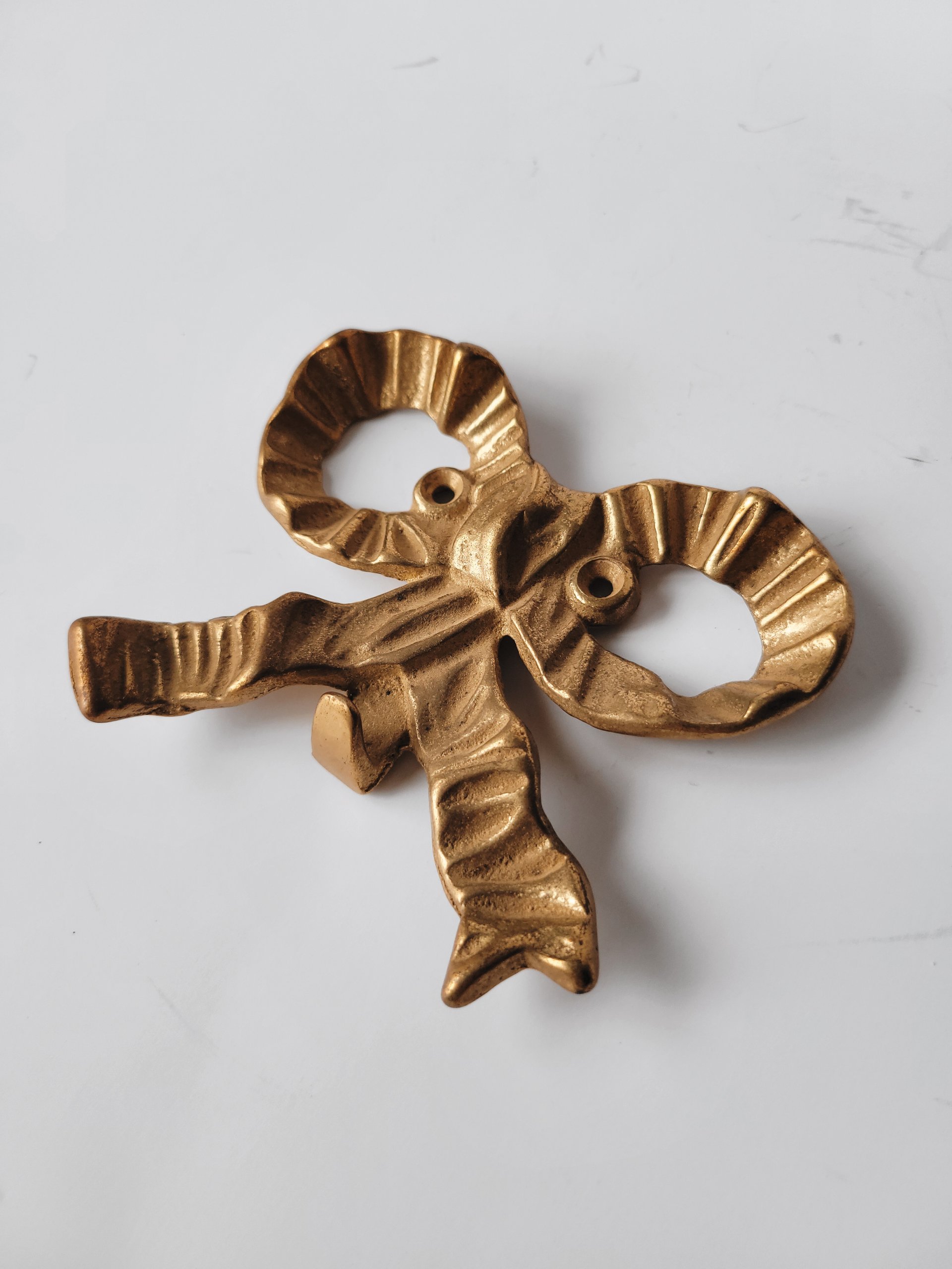 Brass Bow Wall Hook — view 2