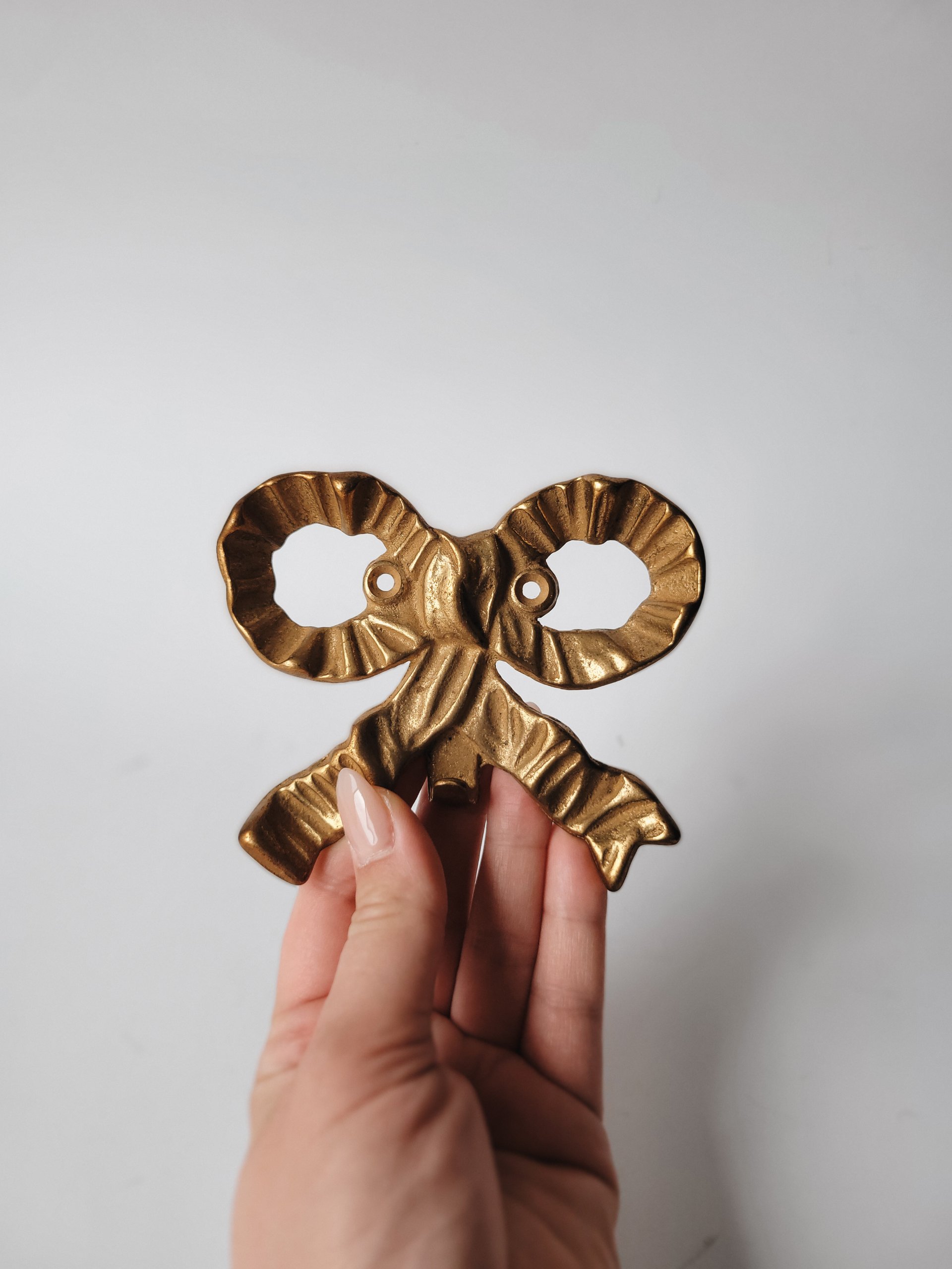 Brass Bow Wall Hook — view 3