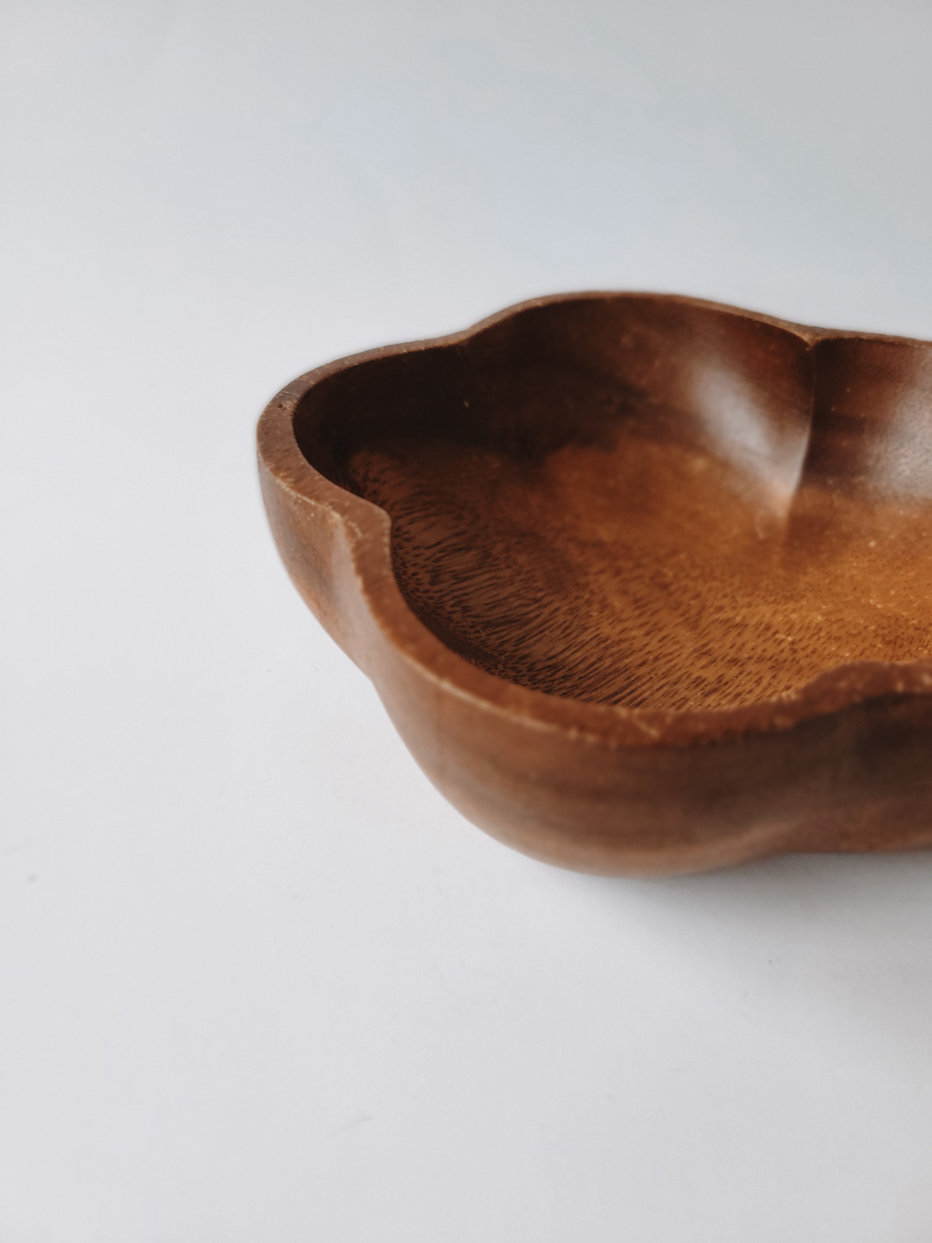Scalloped Wooden Bowl — view 2