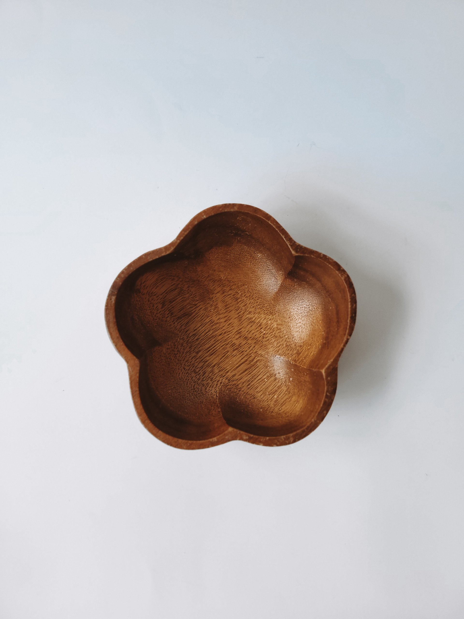 Scalloped Wooden Bowl