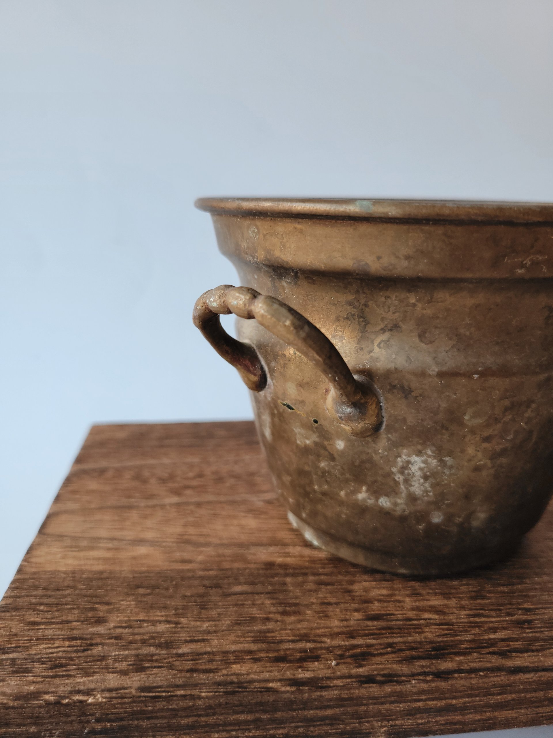 Hammered Brass Cachepot — view 2