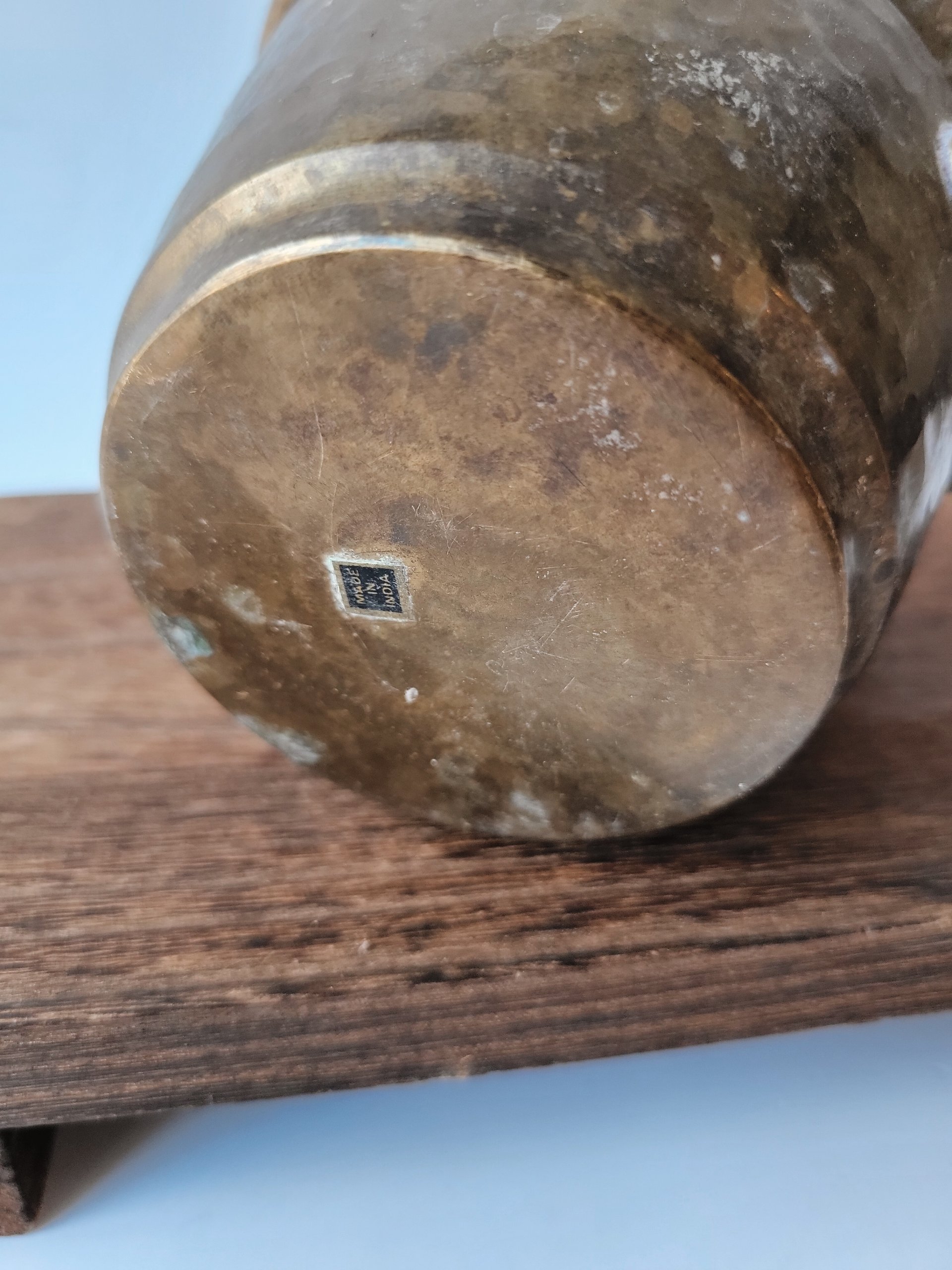 Hammered Brass Cachepot — view 4