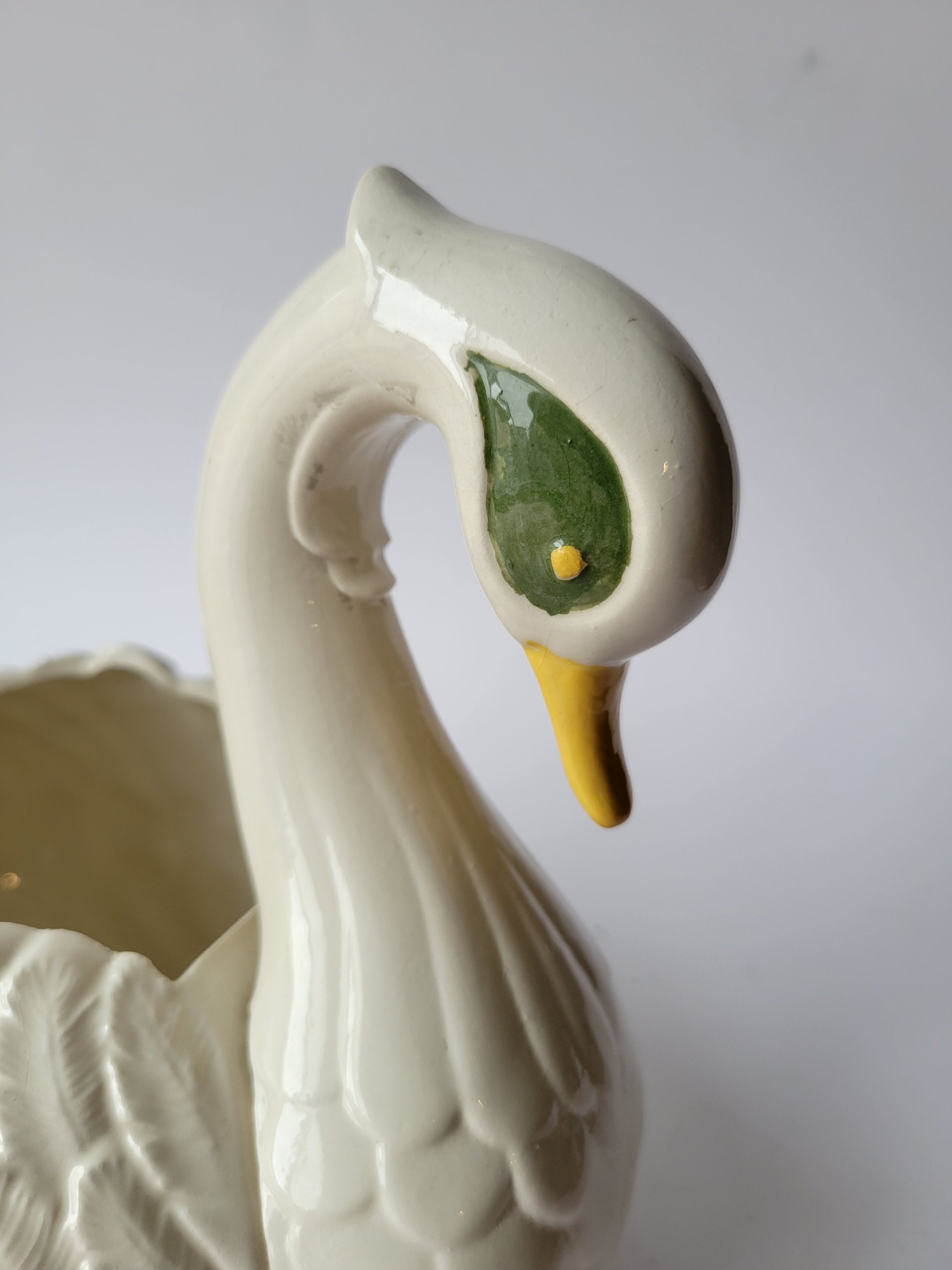 Ceramic Swan Planter — view 2